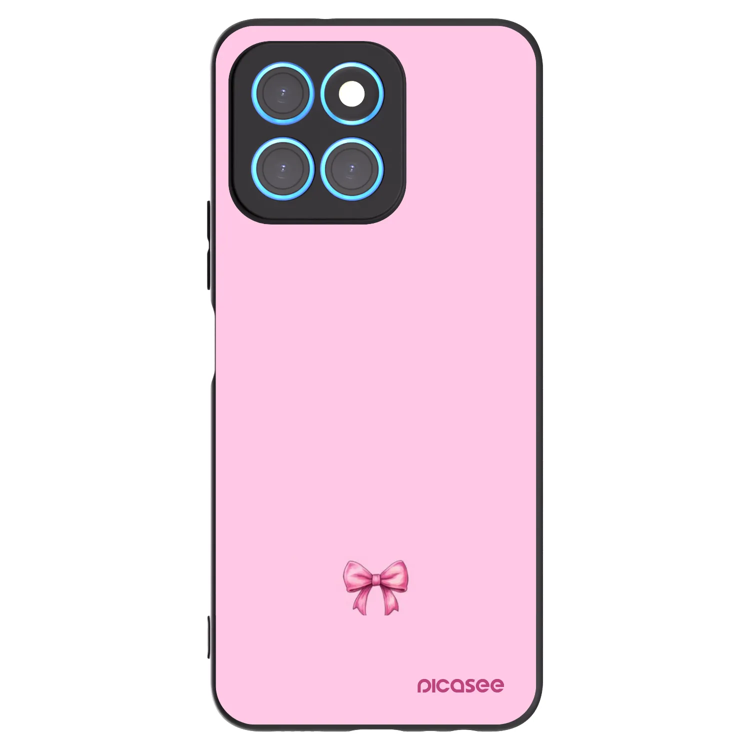 Picasee Μαύρη θήκη σιλικόνης για Honor X8 5G - Blush bow