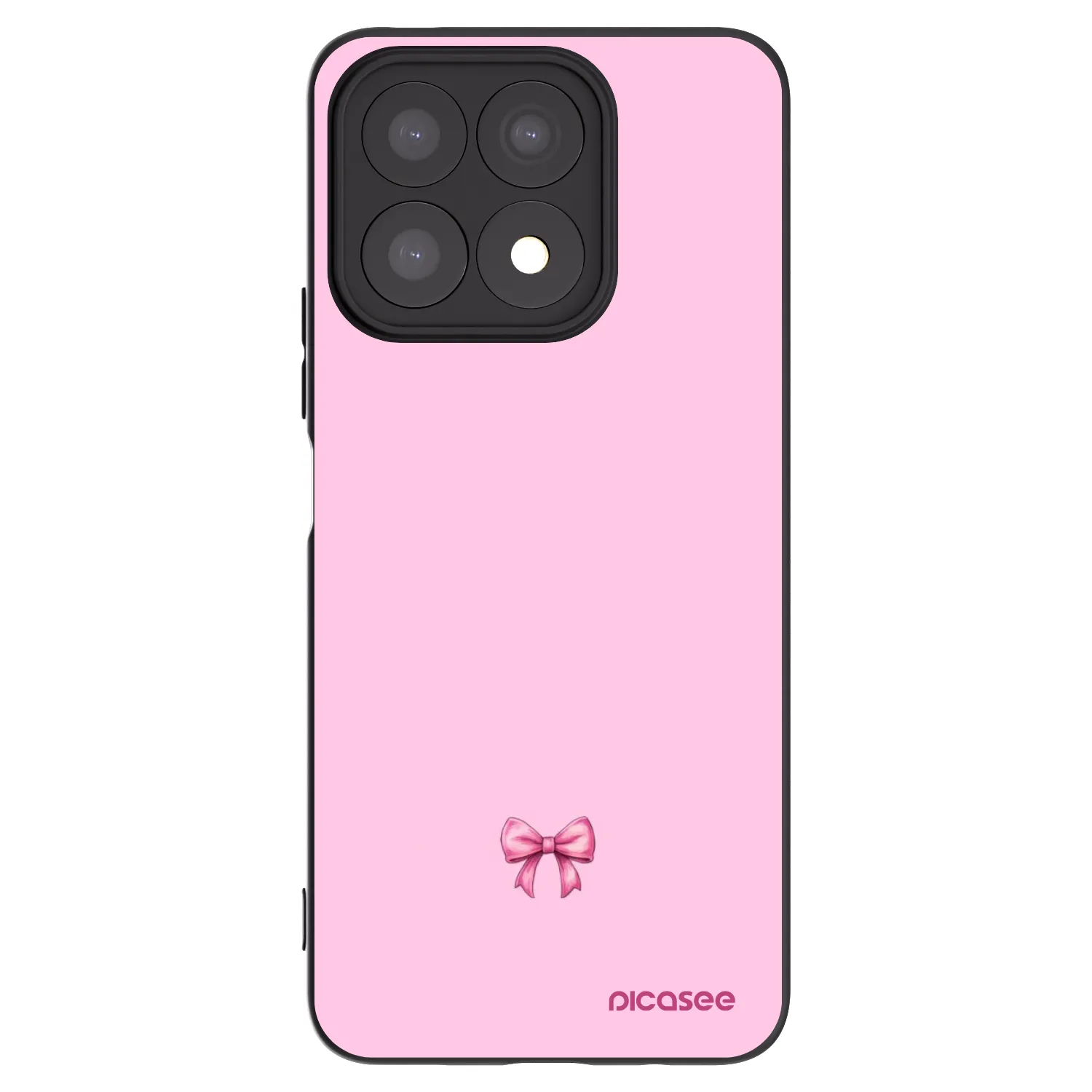 Picasee Μαύρη θήκη σιλικόνης για Honor X8a - Blush bow