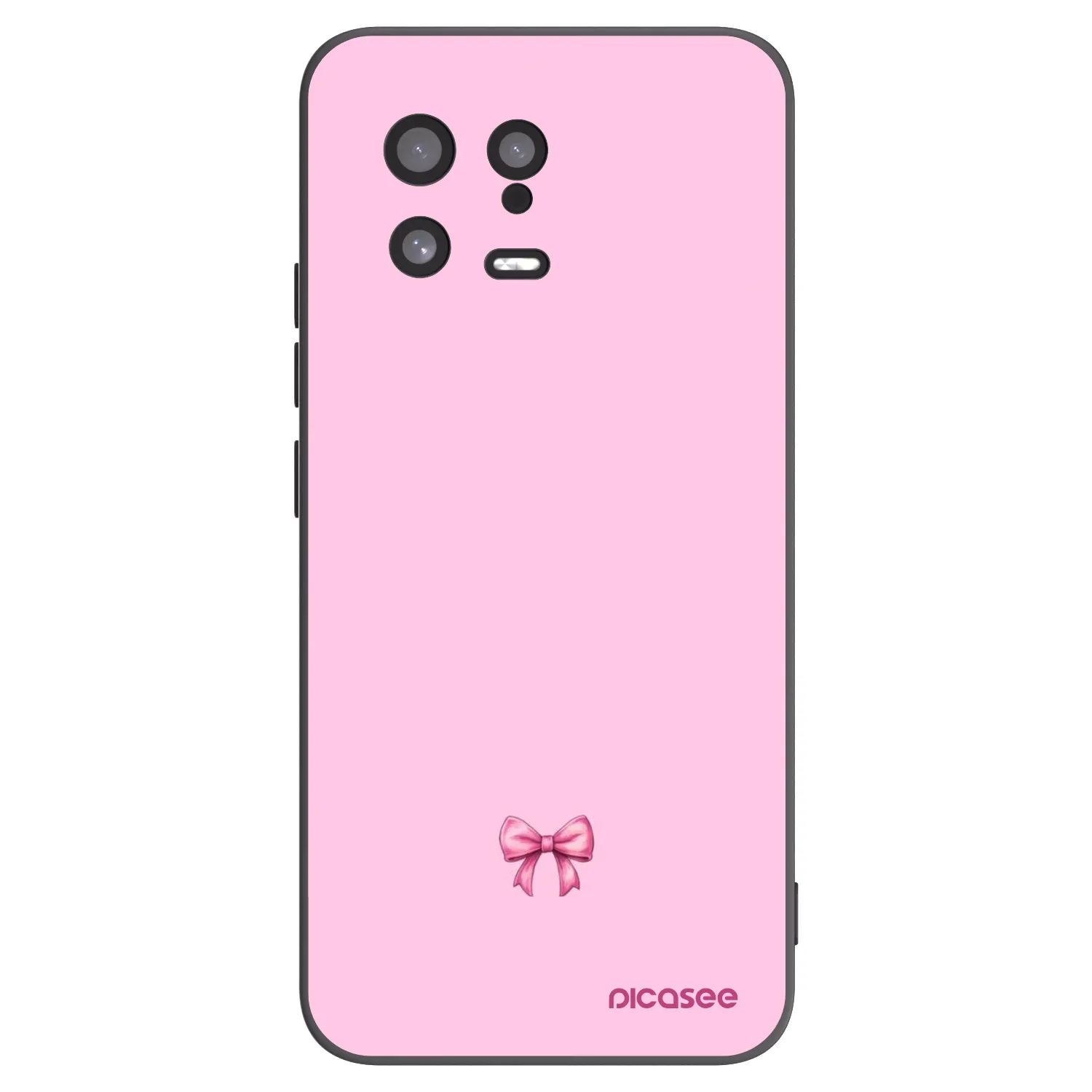 Picasee Μαύρη θήκη σιλικόνης για Xiaomi 13 - Blush bow