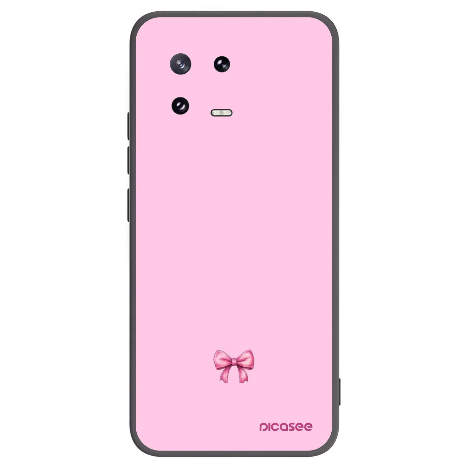 Picasee Μαύρη θήκη σιλικόνης για Xiaomi 13 Pro - Blush bow