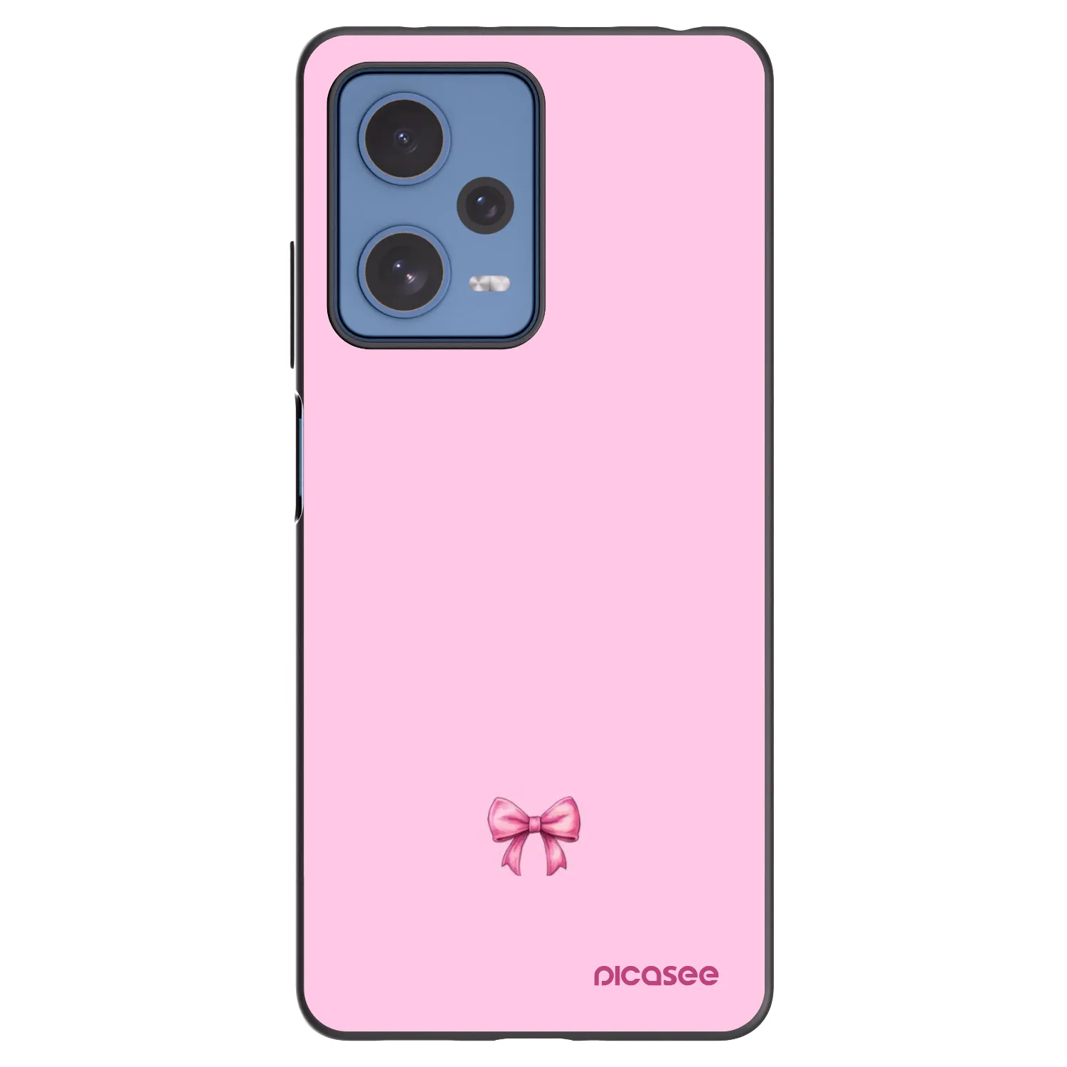 Picasee Μαύρη θήκη σιλικόνης για Xiaomi Redmi Note 12 Pro 5G - Blush bow