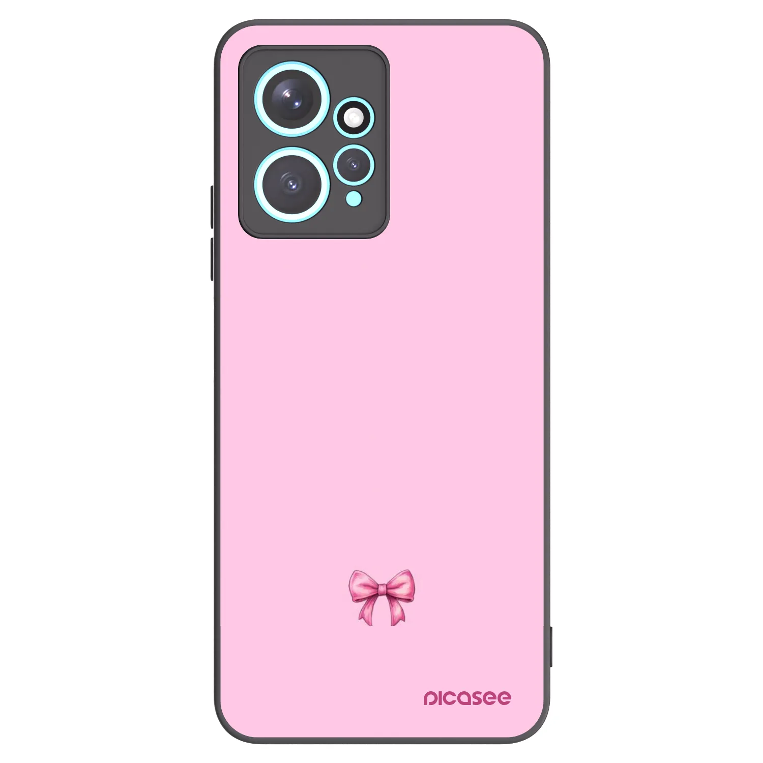 Picasee Μαύρη θήκη σιλικόνης για Xiaomi Redmi Note 12 4G - Blush bow