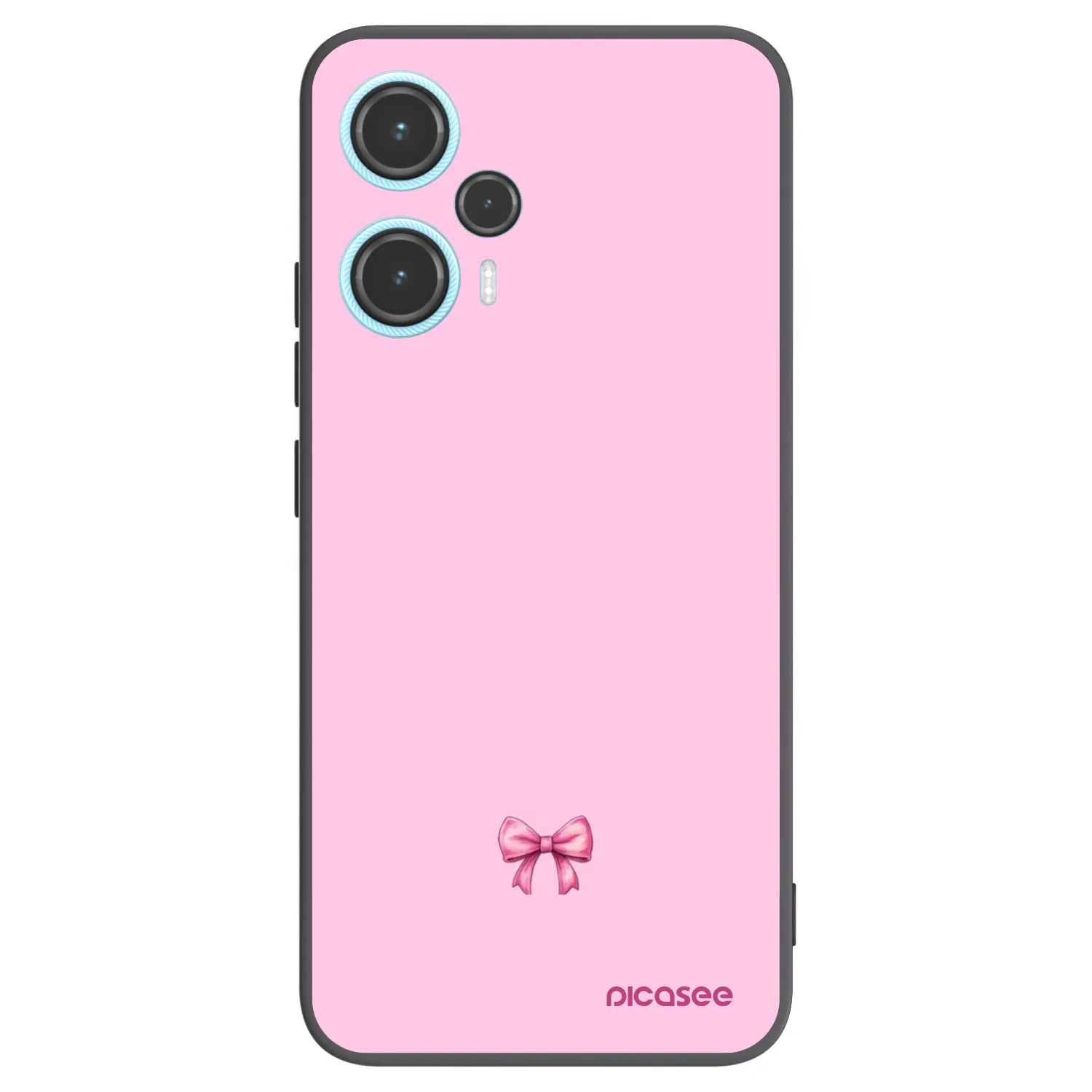 Picasee Μαύρη θήκη σιλικόνης για Xiaomi Poco F5 - Blush bow