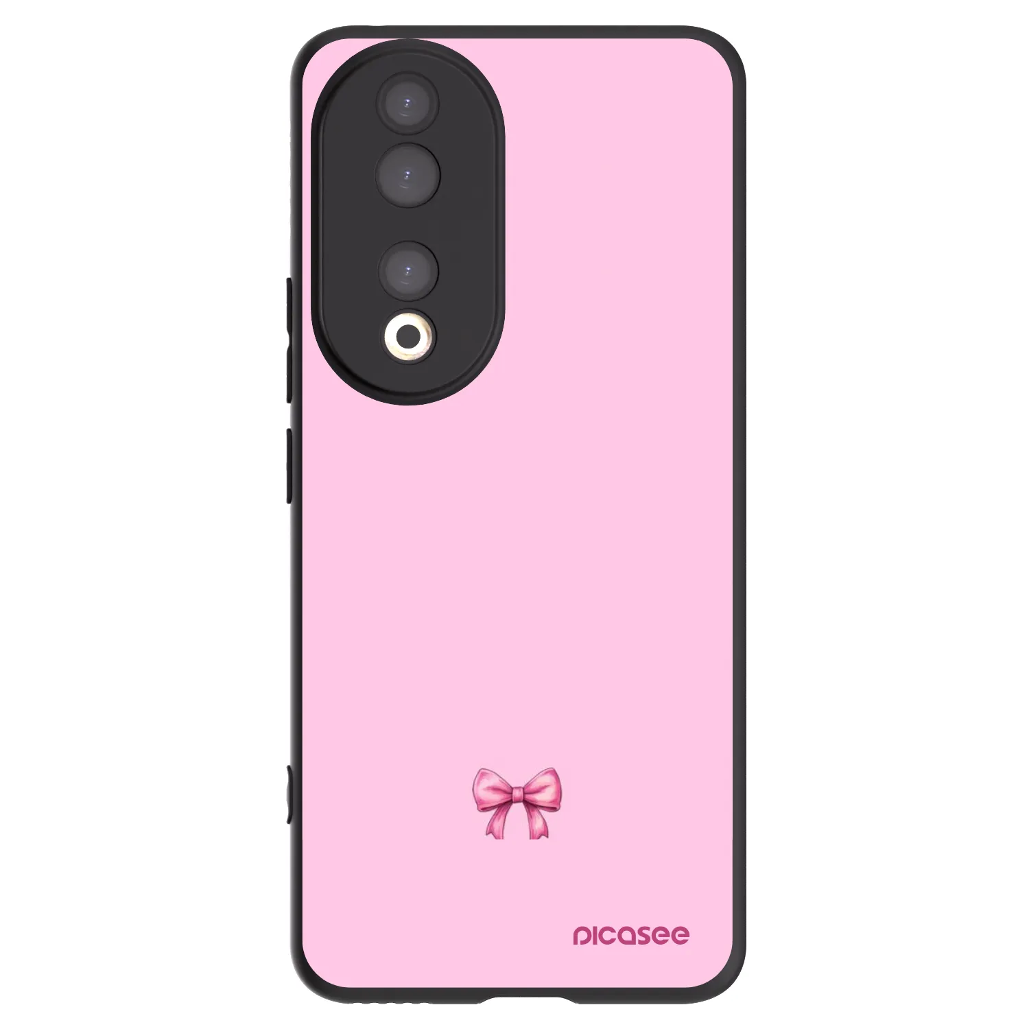 Picasee Μαύρη θήκη σιλικόνης για Honor 90 5G - Blush bow