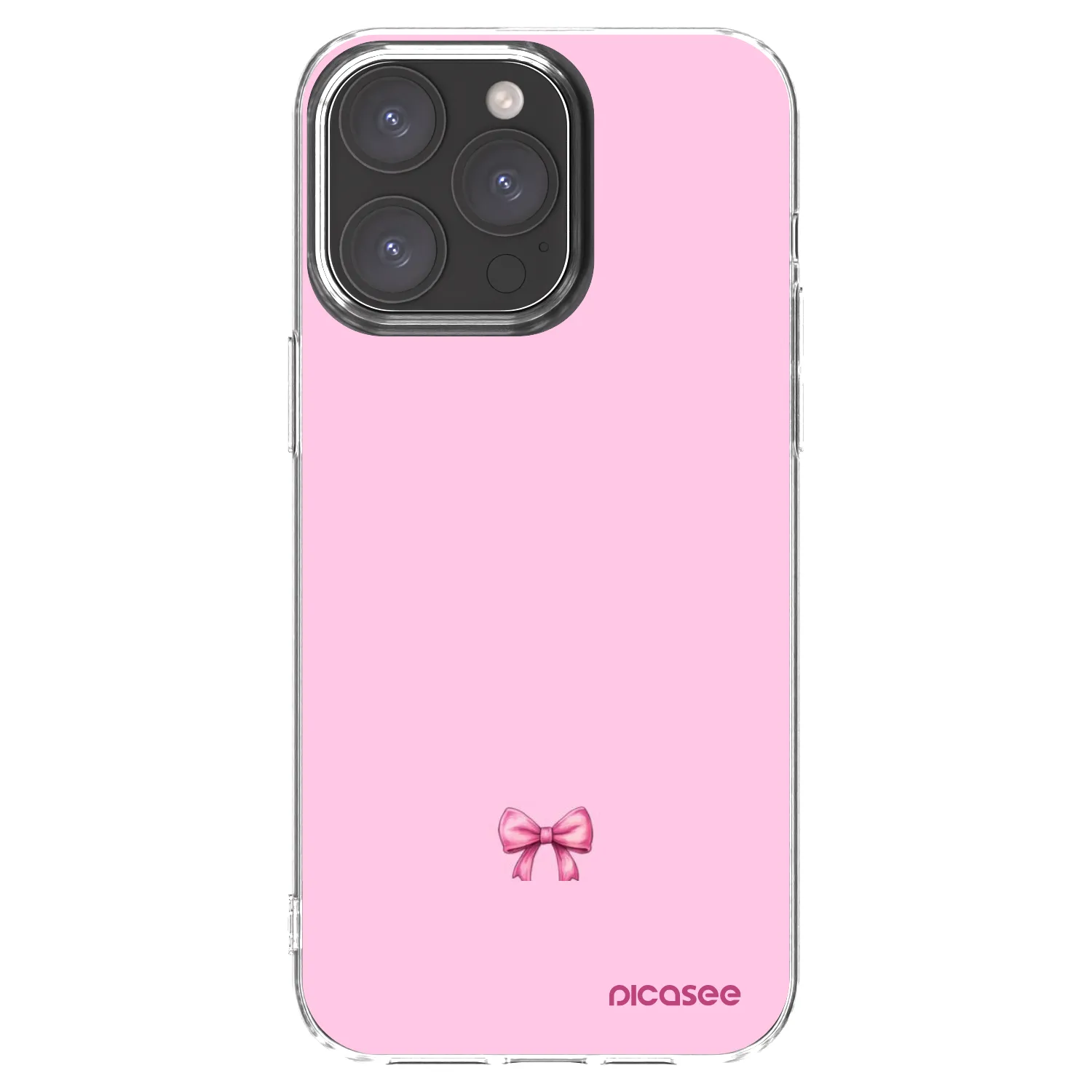 Picasee διαφανής θήκη σιλικόνης Apple iPhone 15 Pro Max - Blush bow