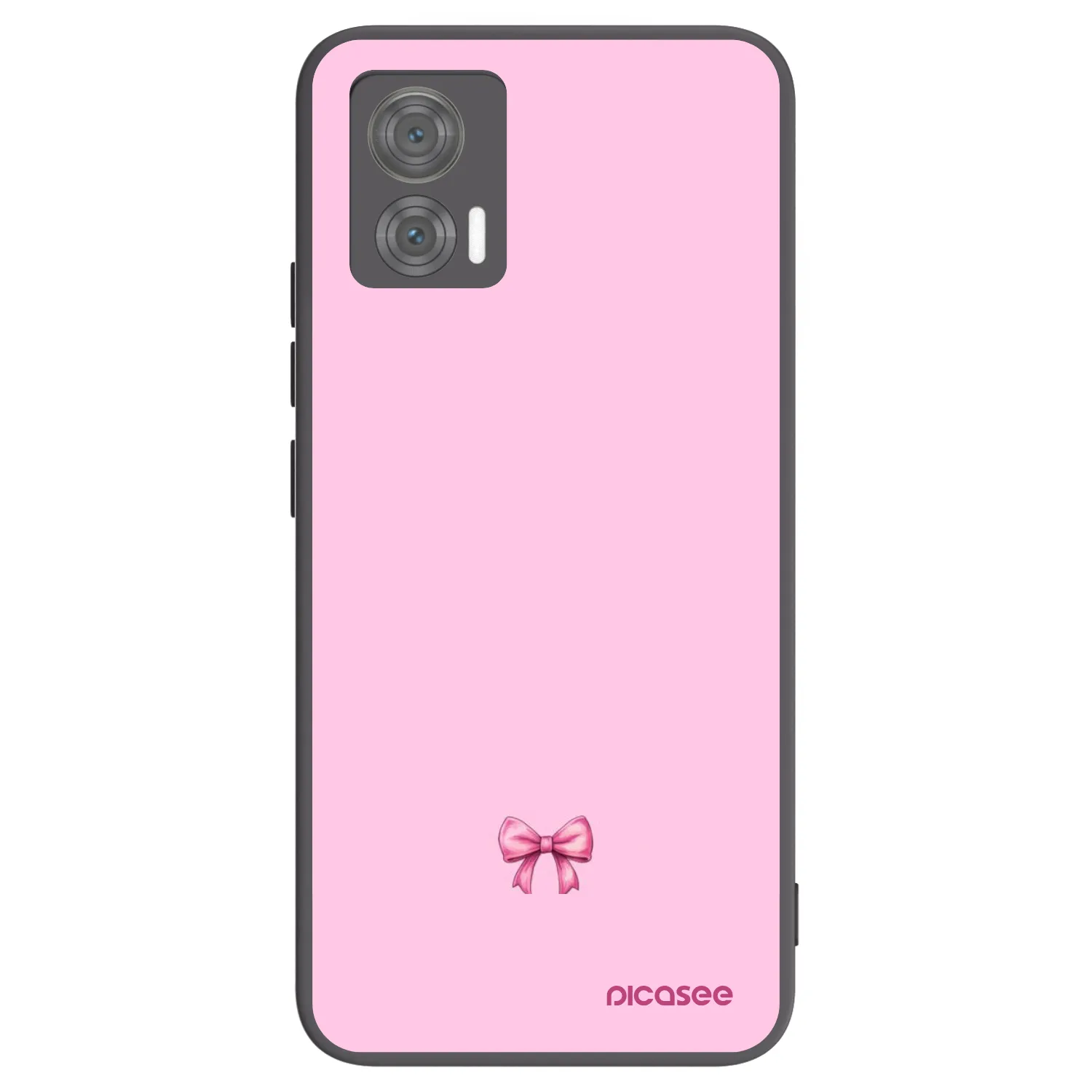 Picasee Μαύρη θήκη σιλικόνης για Motorola Edge 30 Neo - Blush bow
