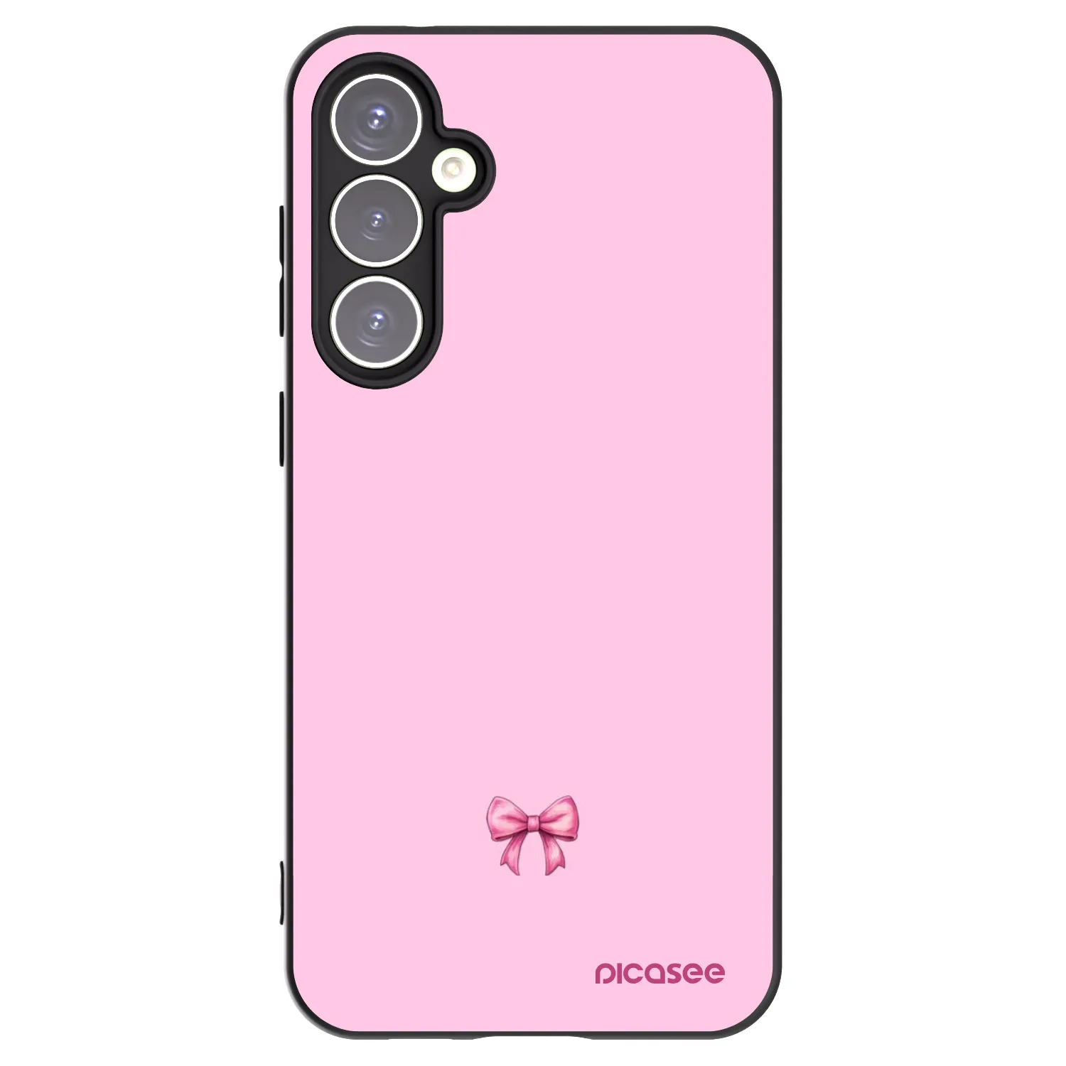 Picasee Μαύρη θήκη σιλικόνης για Samsung Galaxy S23 FE S711B - Blush bow