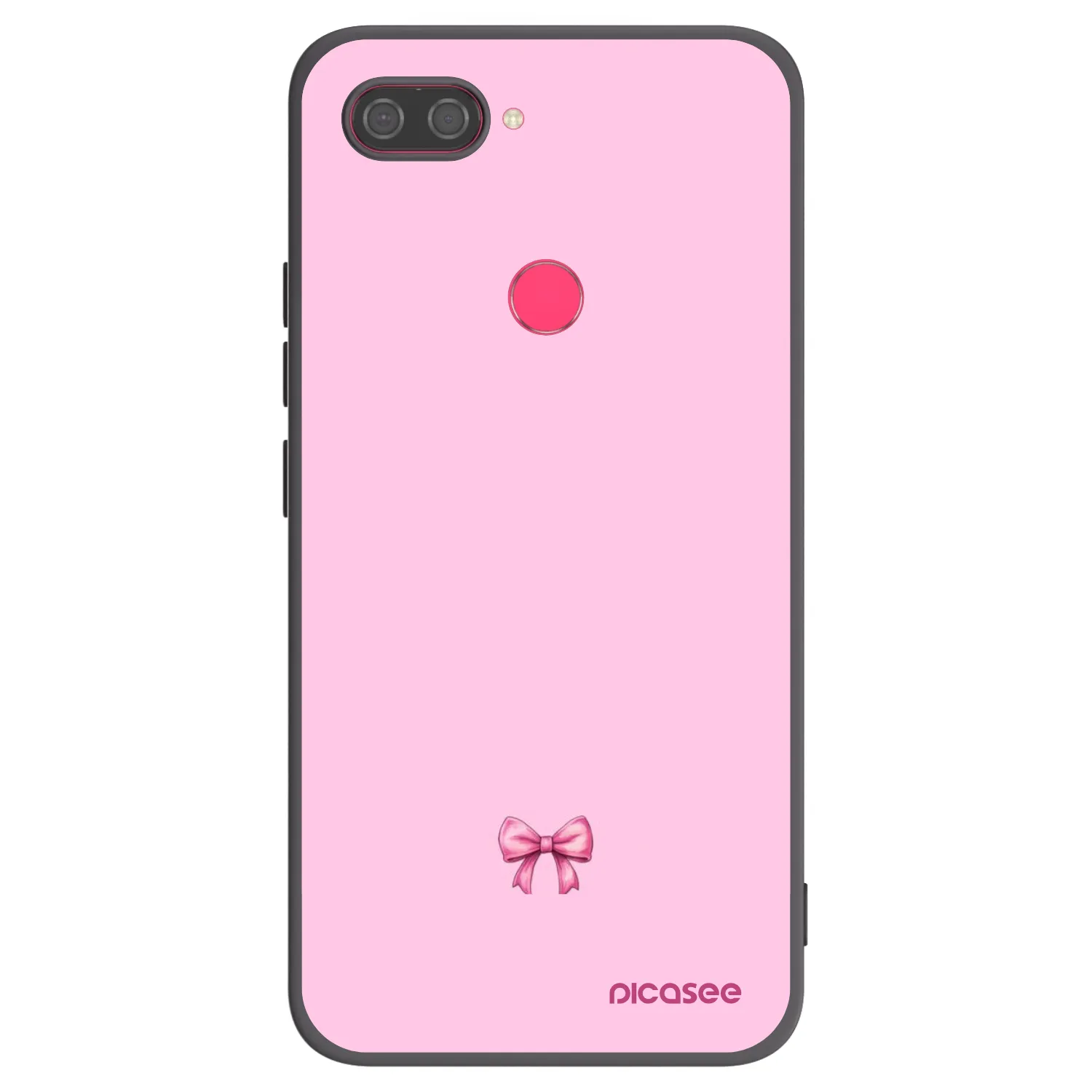 Picasee Μαύρη θήκη σιλικόνης για Xiaomi Mi 8 Lite - Blush bow