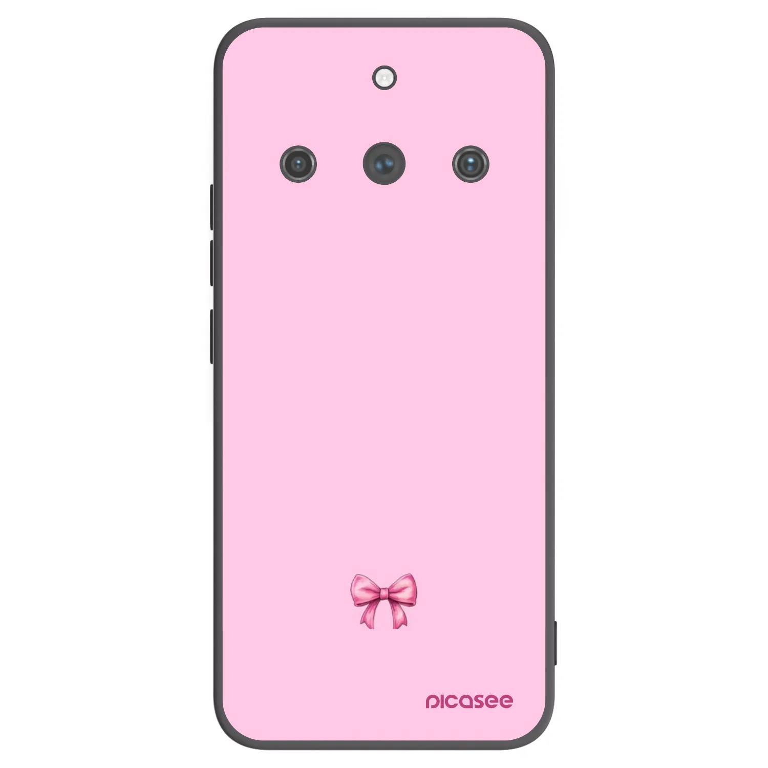 Picasee Μαύρη θήκη σιλικόνης για Realme 11 Pro+ - Blush bow