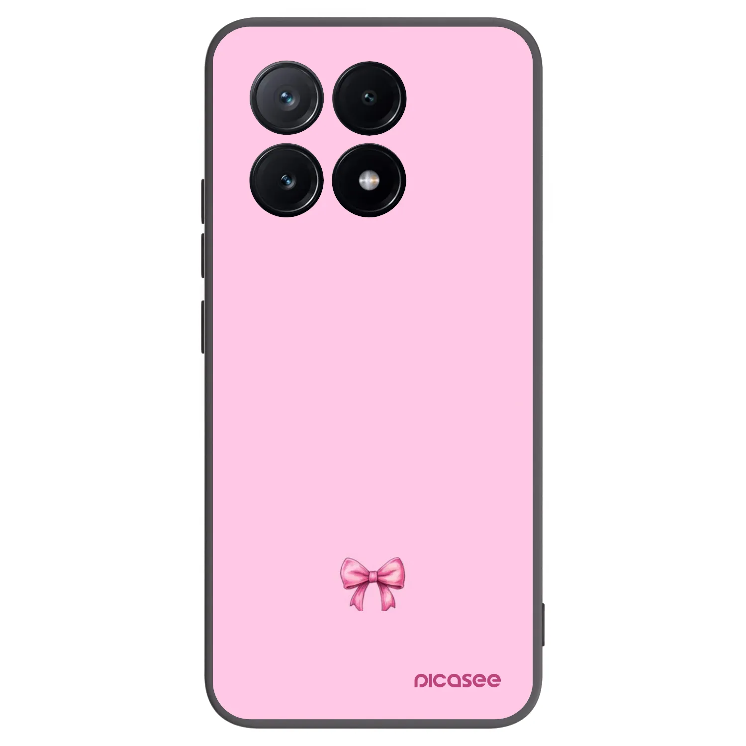 Picasee Μαύρη θήκη σιλικόνης για Xiaomi Poco X6 Pro - Blush bow