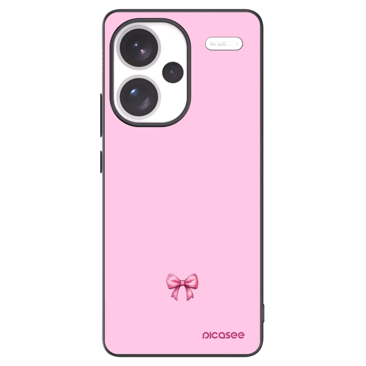 Picasee Μαύρη θήκη σιλικόνης για Xiaomi Redmi Note 13 Pro+ 5G - Blush bow