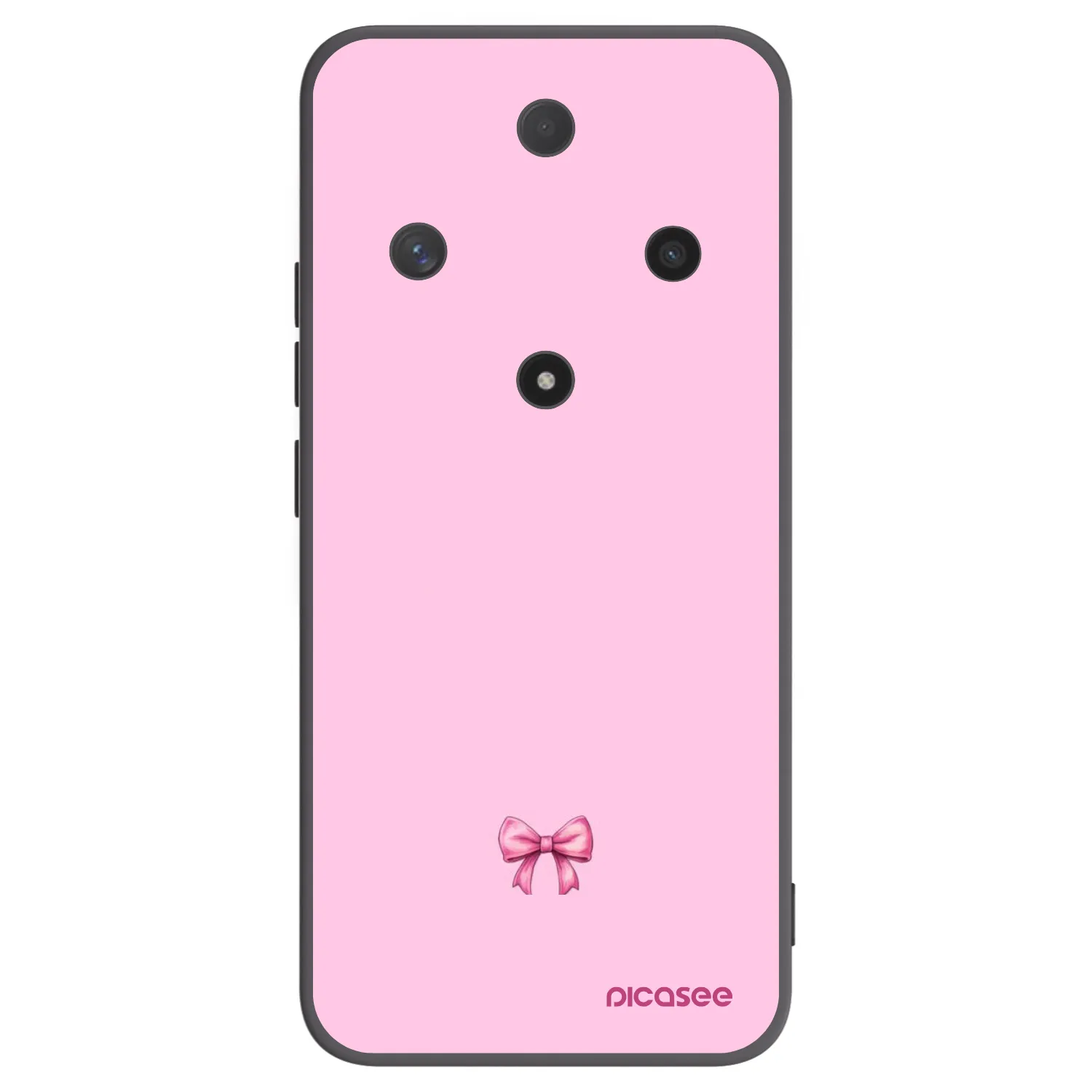 Picasee Μαύρη θήκη σιλικόνης για Honor Magic6 Lite 5G - Blush bow