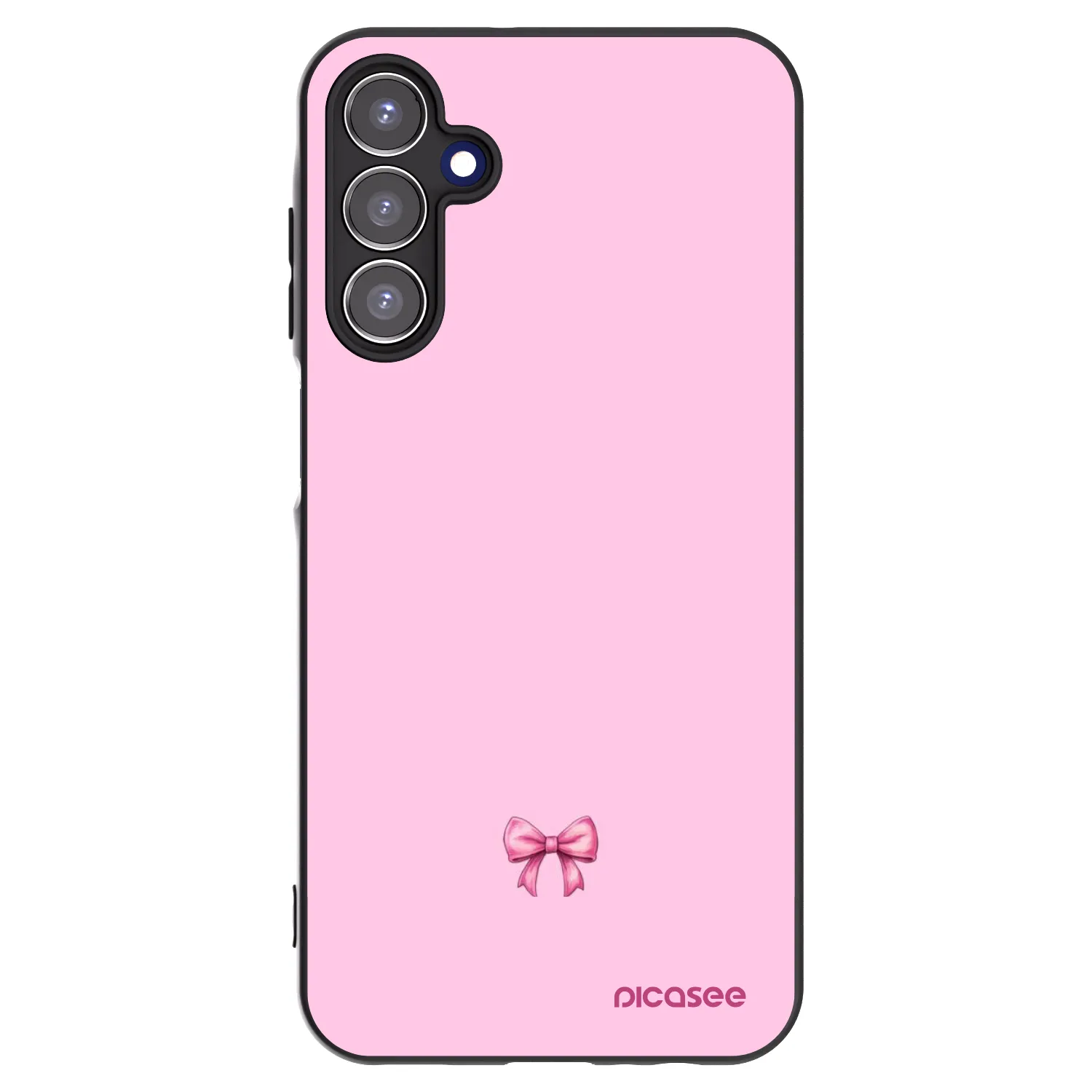 Picasee Μαύρη θήκη σιλικόνης για Samsung Galaxy A15 A156B 5G - Blush bow