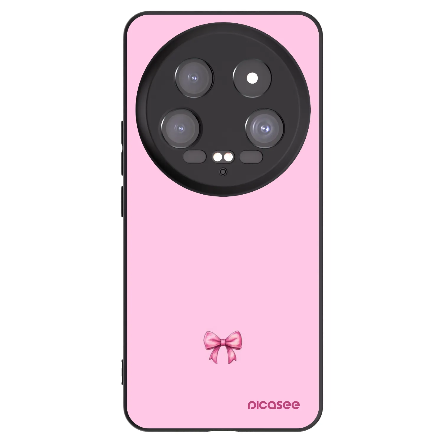 Picasee Μαύρη θήκη σιλικόνης για Xiaomi 14 Ultra - Blush bow