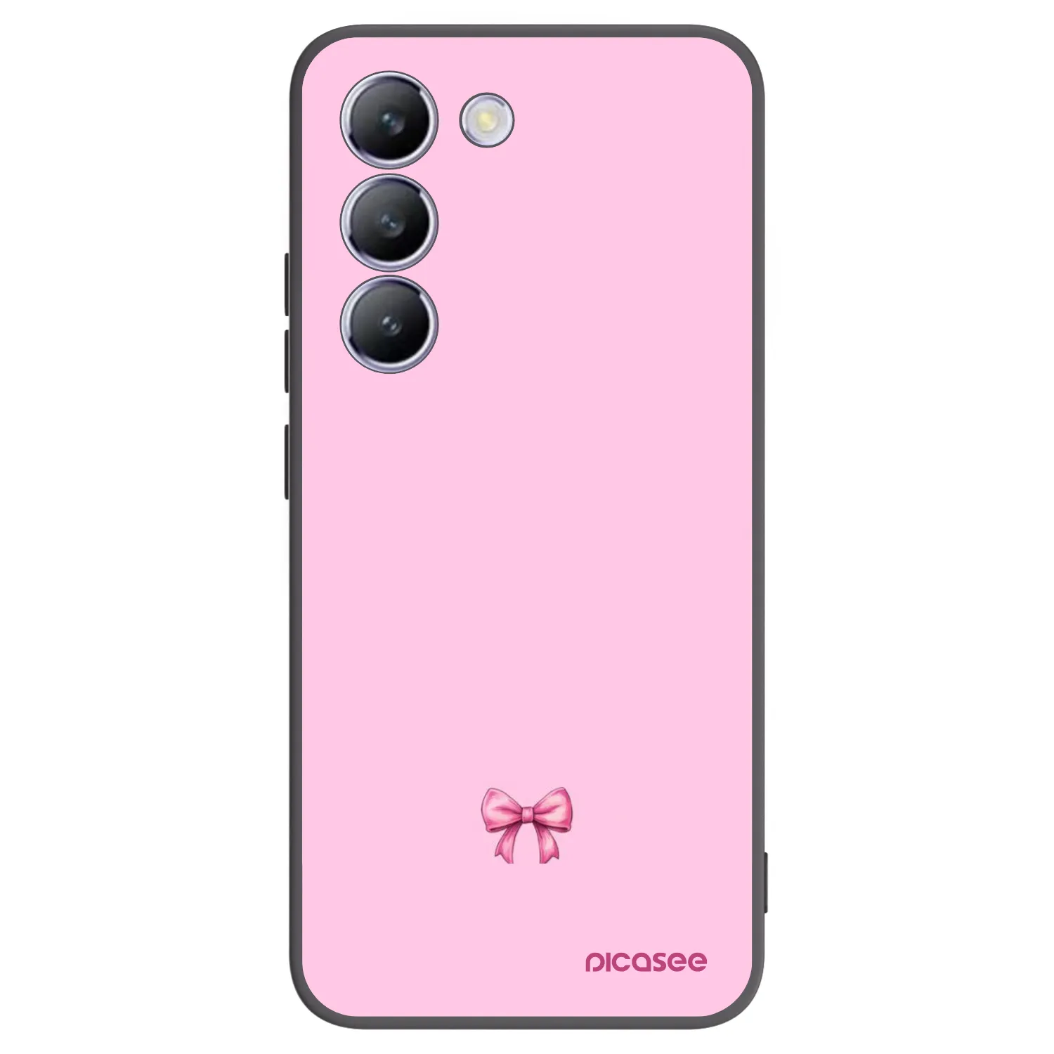 Picasee Μαύρη θήκη σιλικόνης για Vivo V40 SE 5G - Blush bow