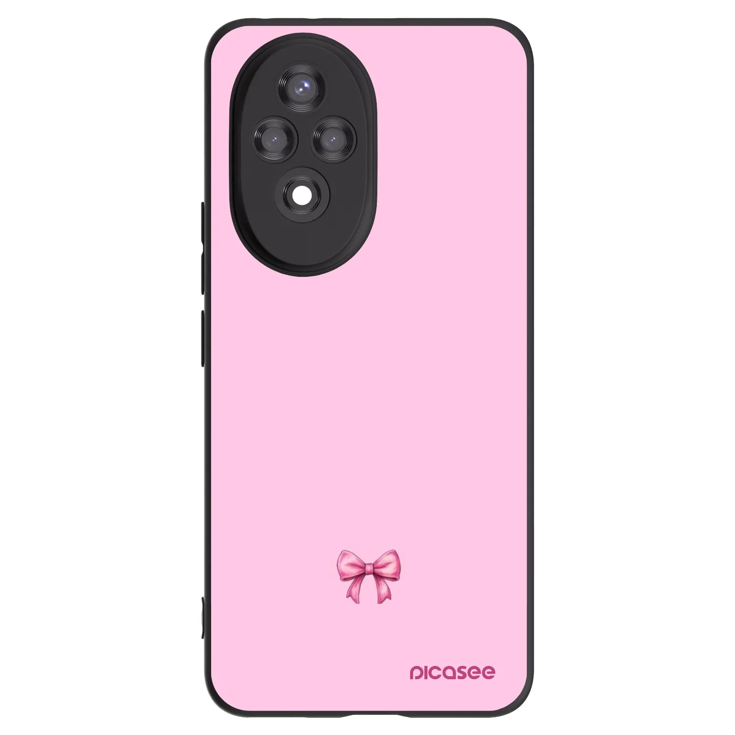 Picasee Μαύρη θήκη σιλικόνης για Honor 200 5G - Blush bow
