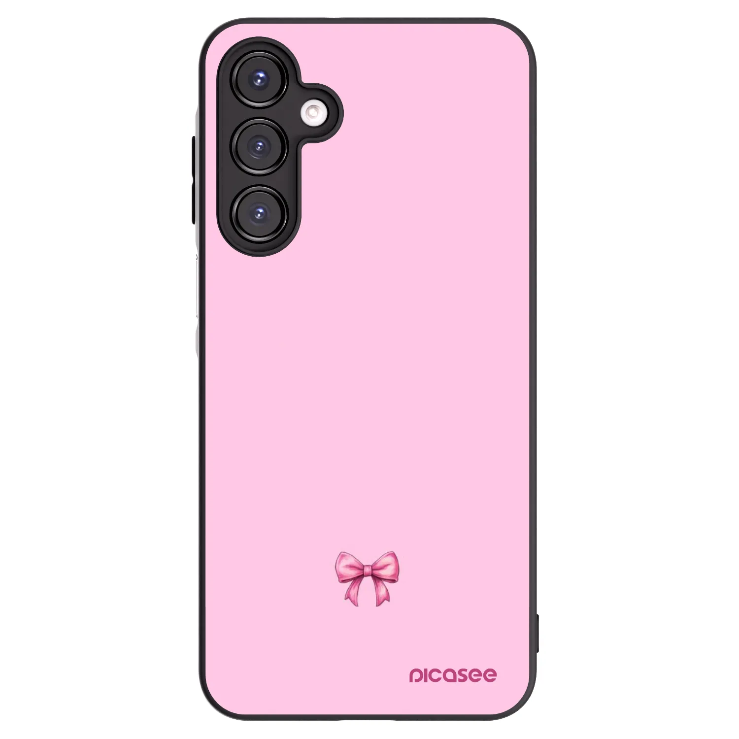 Picasee Μαύρη θήκη σιλικόνης για Samsung Galaxy A16 5G - Blush bow