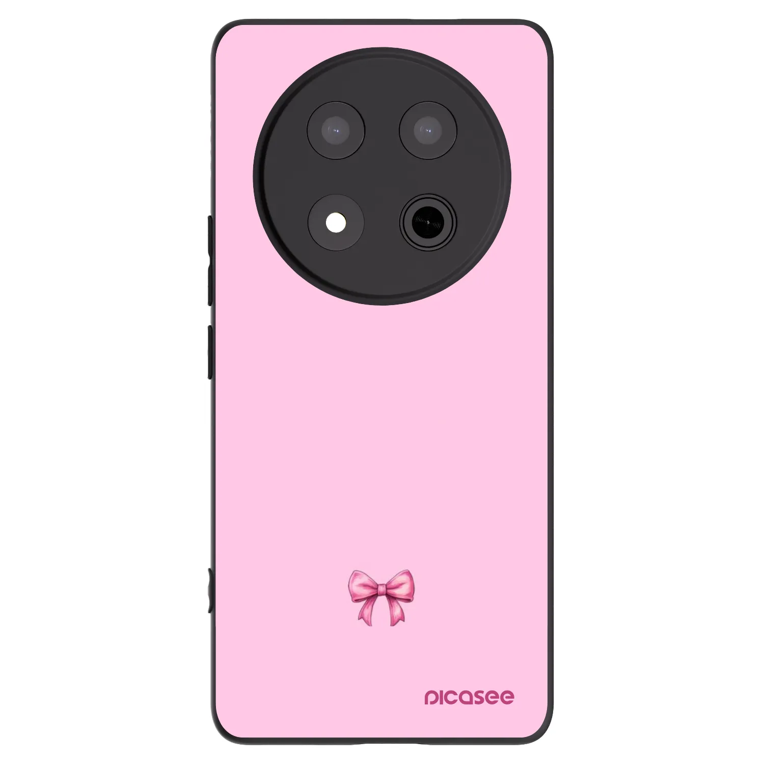 Picasee Μαύρη θήκη σιλικόνης για Honor Magic7 Lite 5G - Blush bow