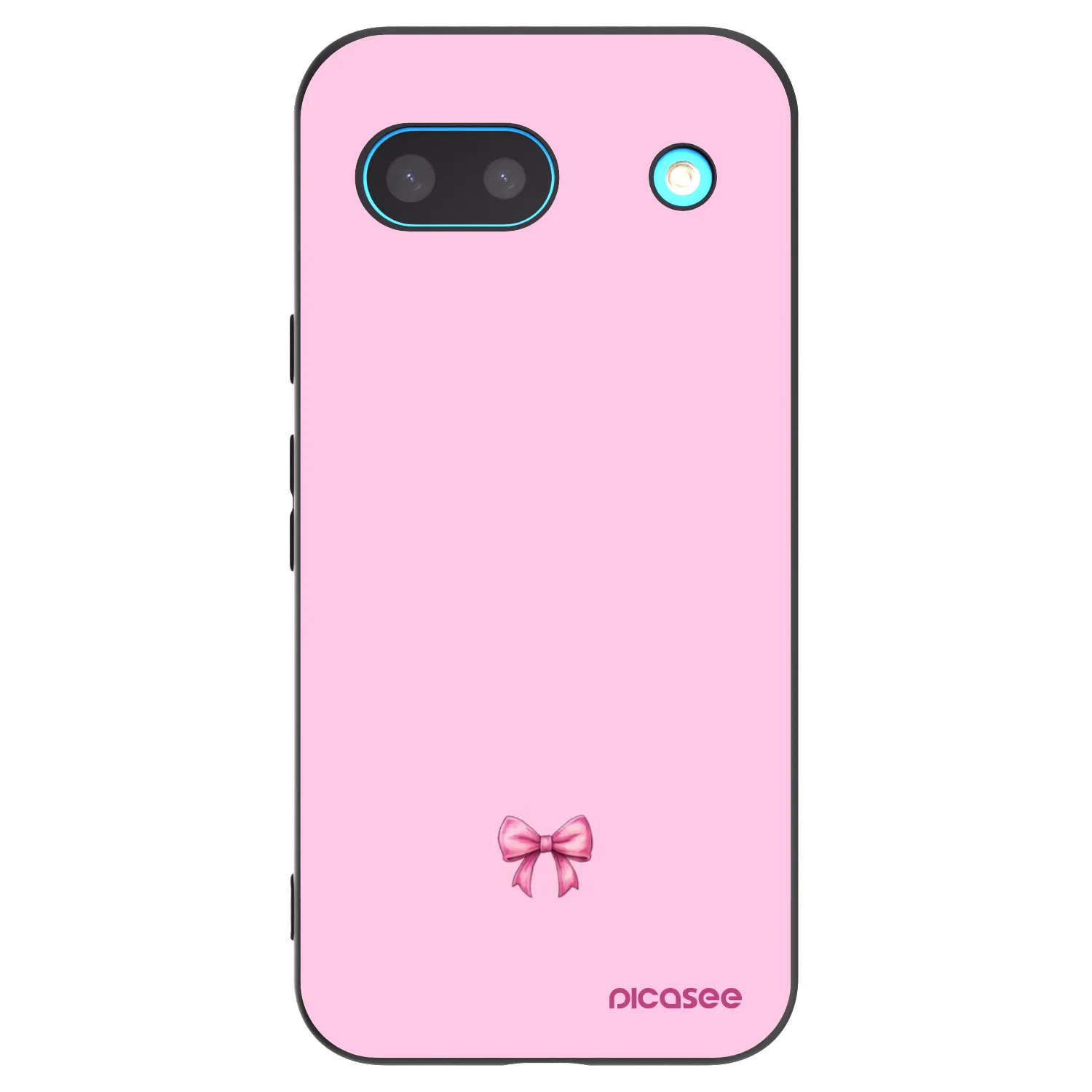 Picasee Μαύρη θήκη σιλικόνης για Google Pixel 8a - Blush bow
