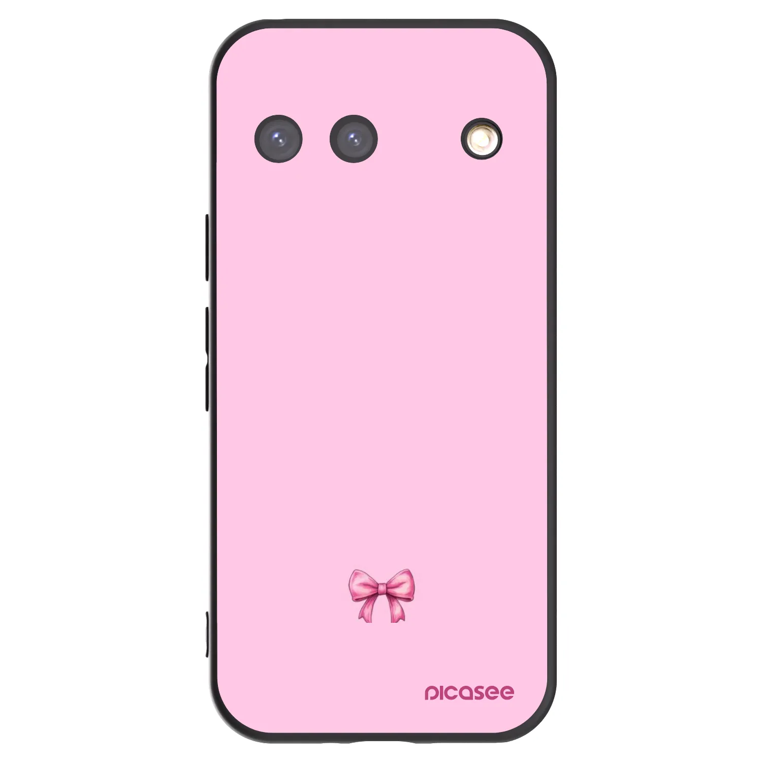 Picasee Μαύρη θήκη σιλικόνης για Google Pixel 9 - Blush bow