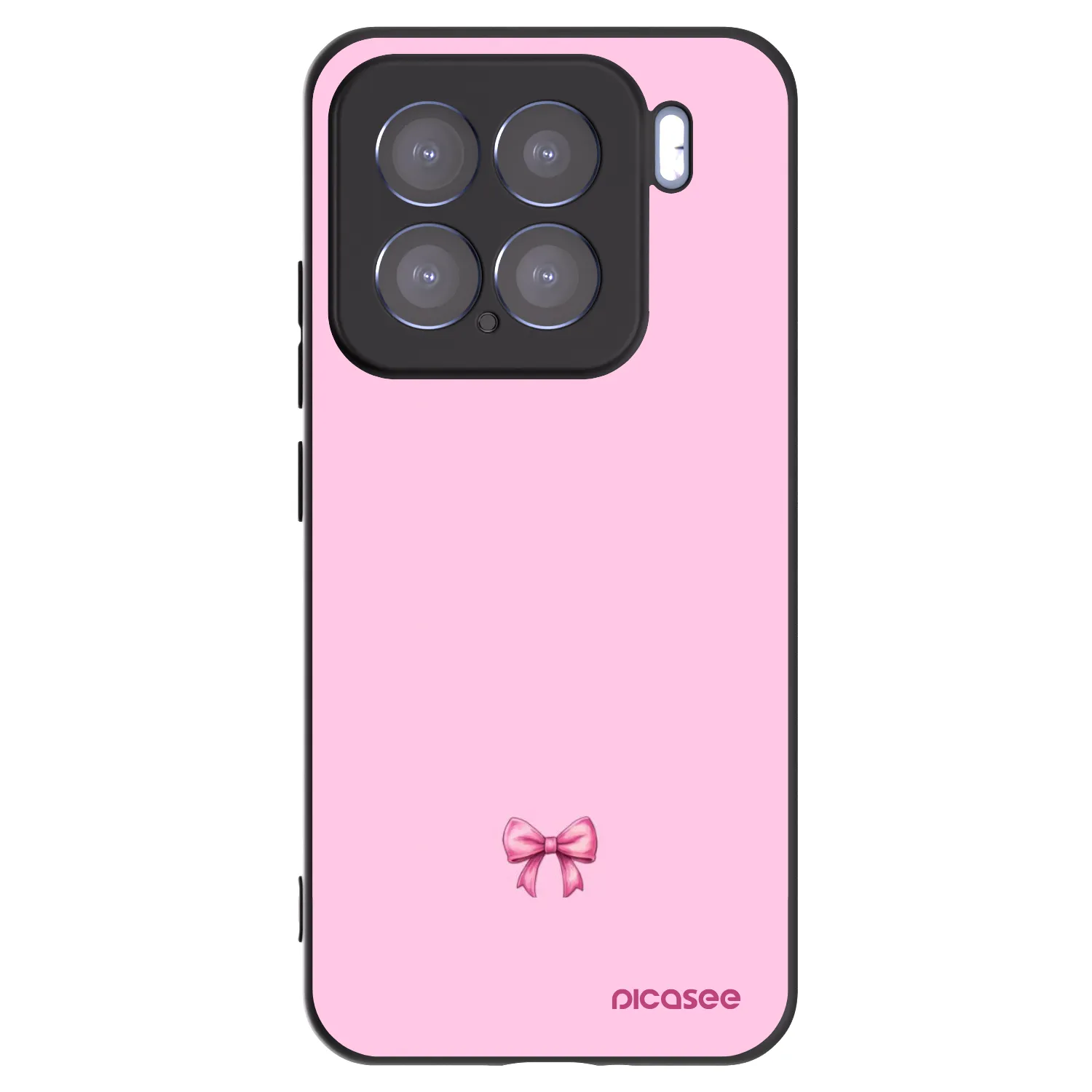 Picasee Μαύρη θήκη σιλικόνης για Xiaomi 15 - Blush bow