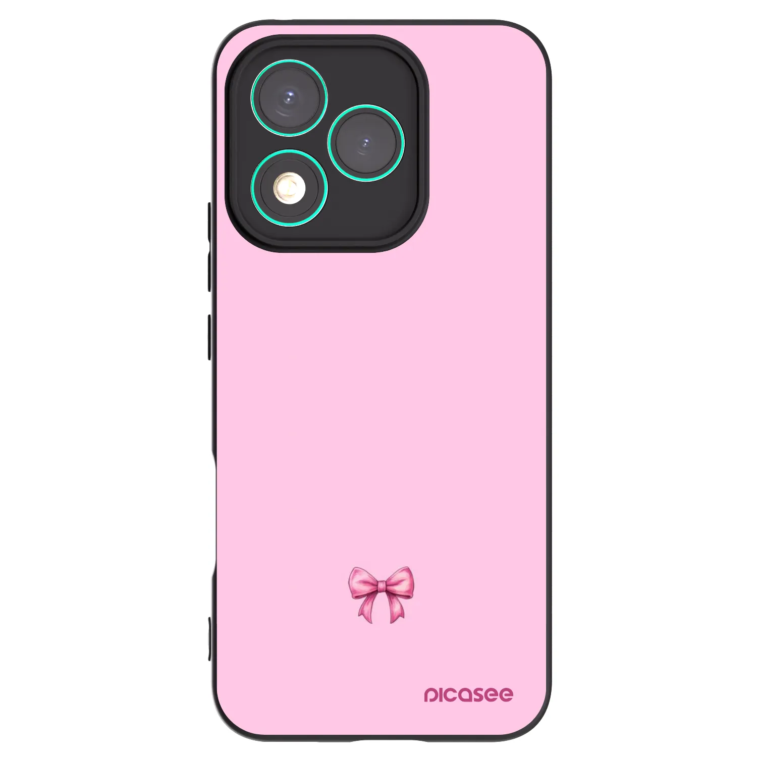 Picasee Μαύρη θήκη σιλικόνης για Honor 400 Lite 5G - Blush bow
