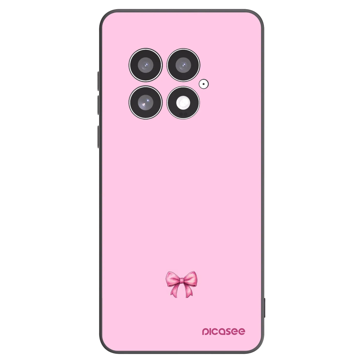 Picasee Μαύρη θήκη σιλικόνης για OnePlus 13 5G - Blush bow