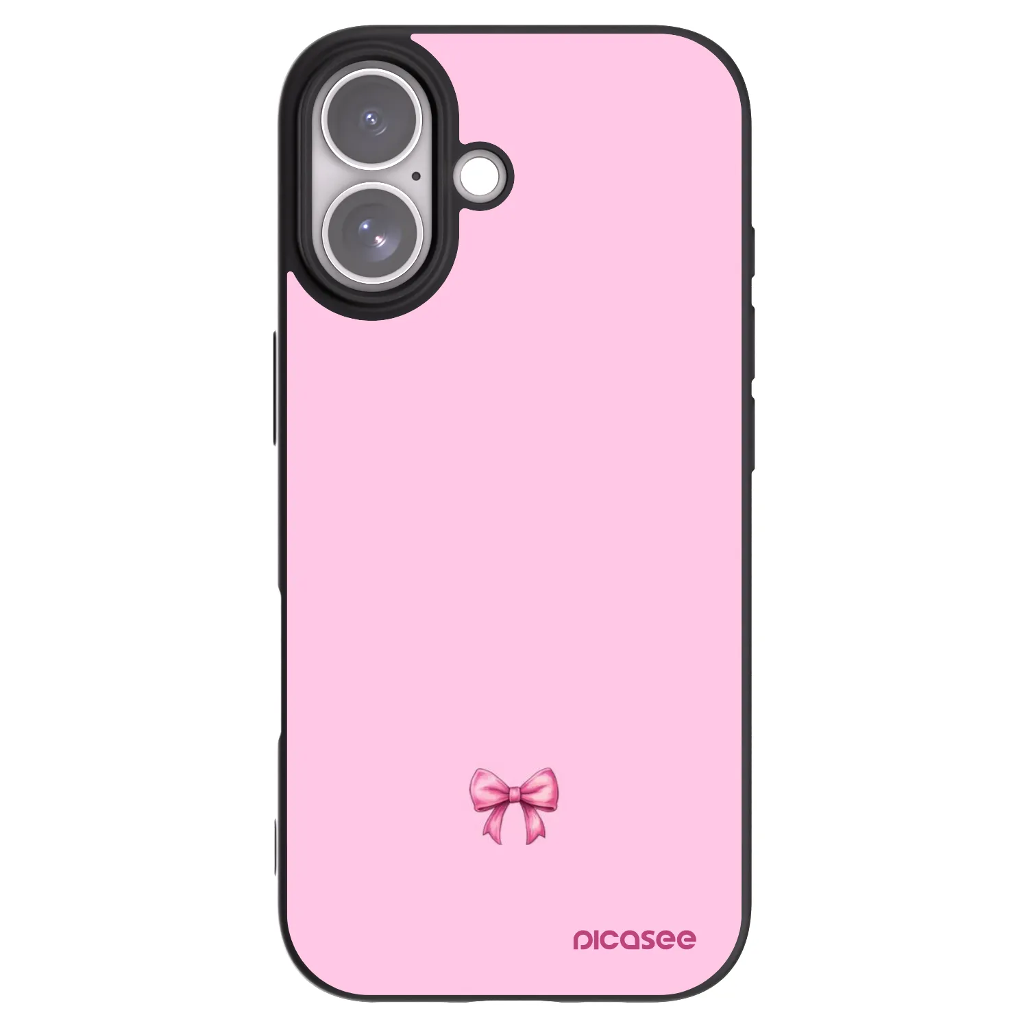 Picasee Μαύρη θήκη σιλικόνης για Apple iPhone 17 - Blush bow
