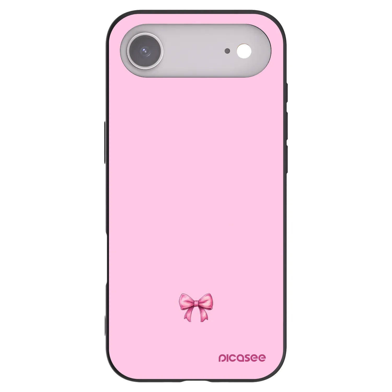 Picasee Μαύρη θήκη σιλικόνης για Apple iPhone Air - Blush bow