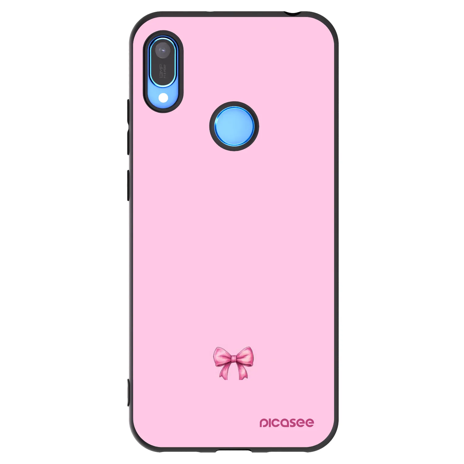 Picasee Μαύρη θήκη σιλικόνης για Huawei Y6 2019 - Blush bow