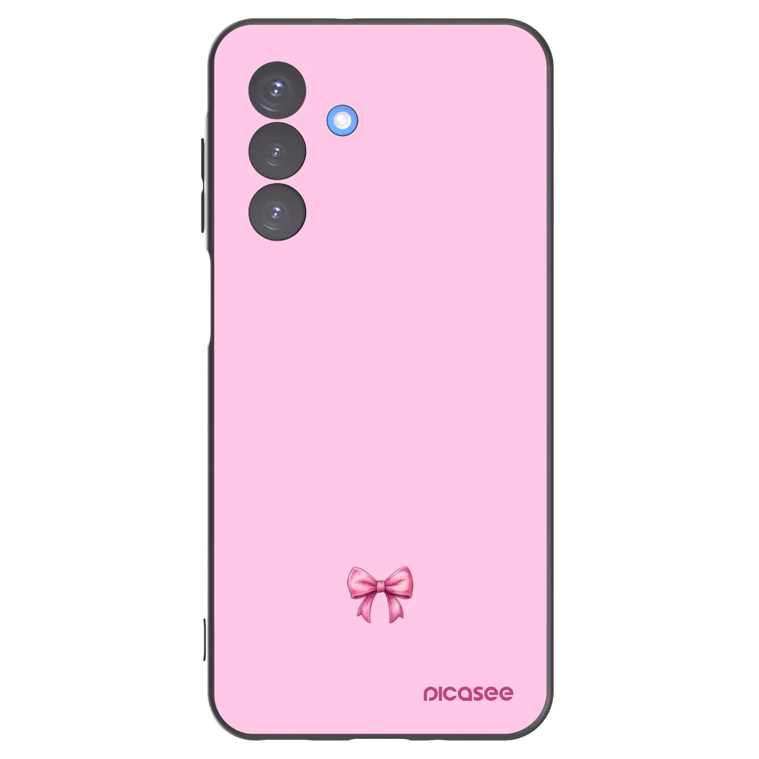 Picasee Μαύρη θήκη σιλικόνης για Samsung Galaxy A17 5G - Blush bow