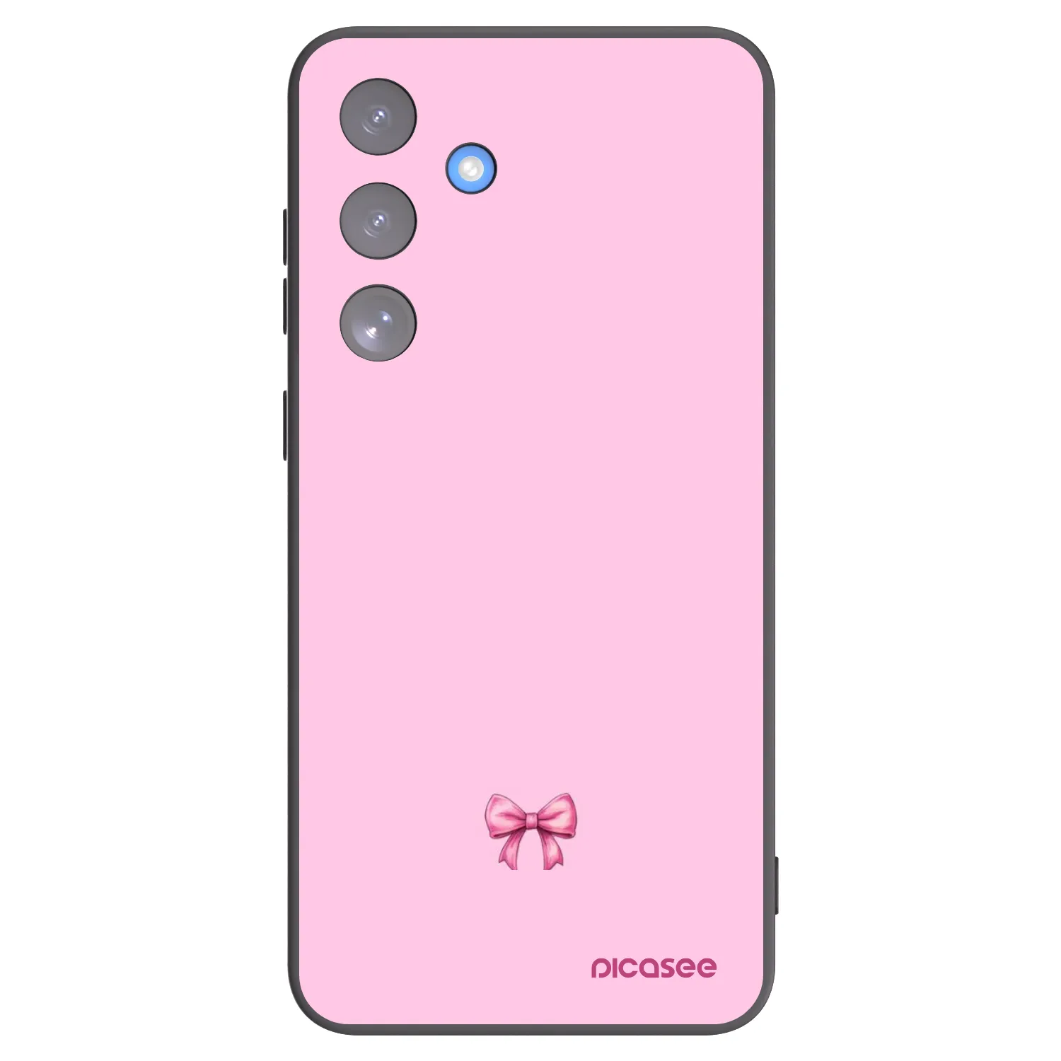 Picasee Μαύρη θήκη σιλικόνης για Samsung Galaxy S25 FE 5G - Blush bow