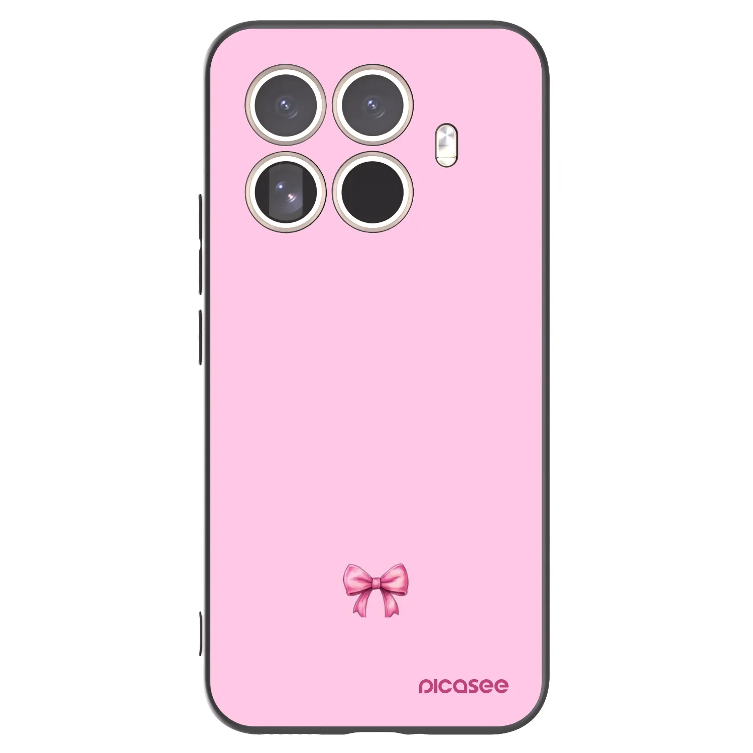 Picasee Μαύρη θήκη σιλικόνης για Xiaomi 15T Pro - Blush bow