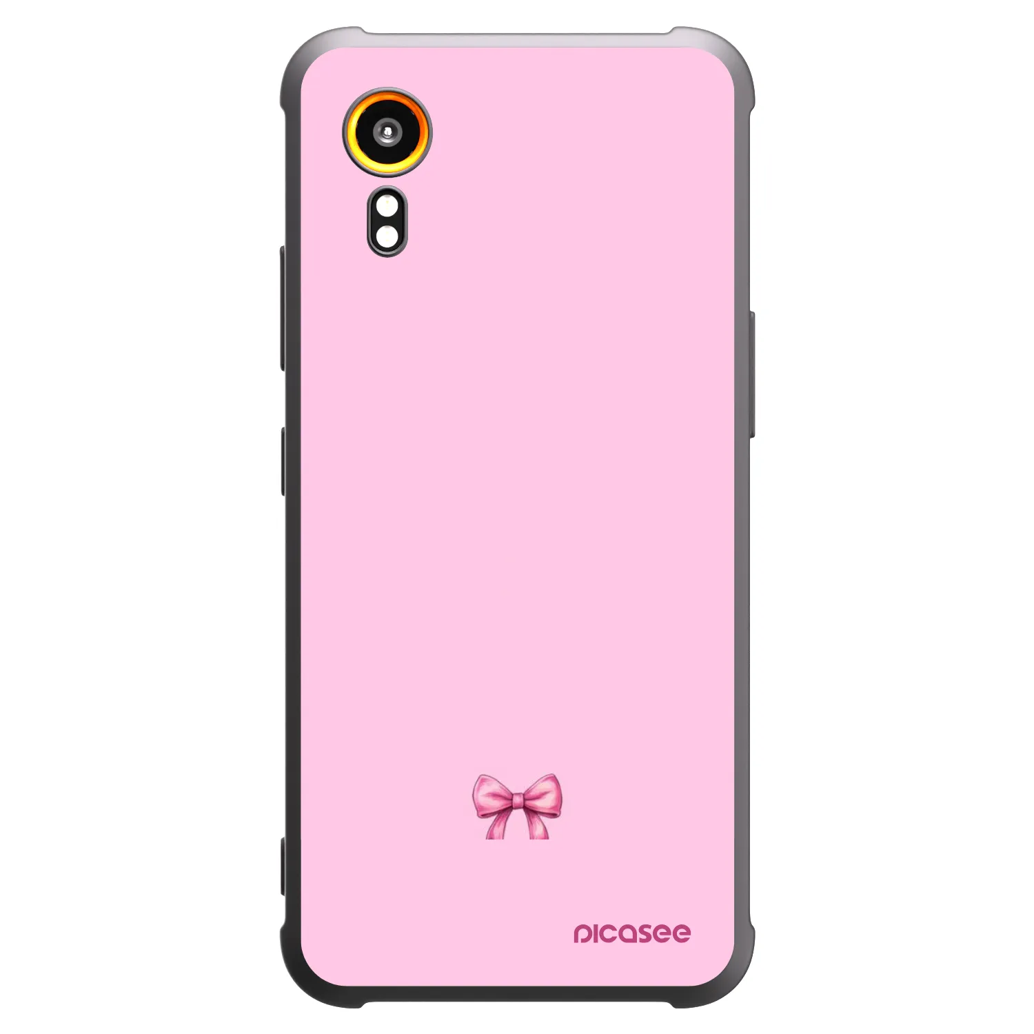 Picasee Μαύρη θήκη σιλικόνης για Samsung Galaxy Xcover 7 - Blush bow