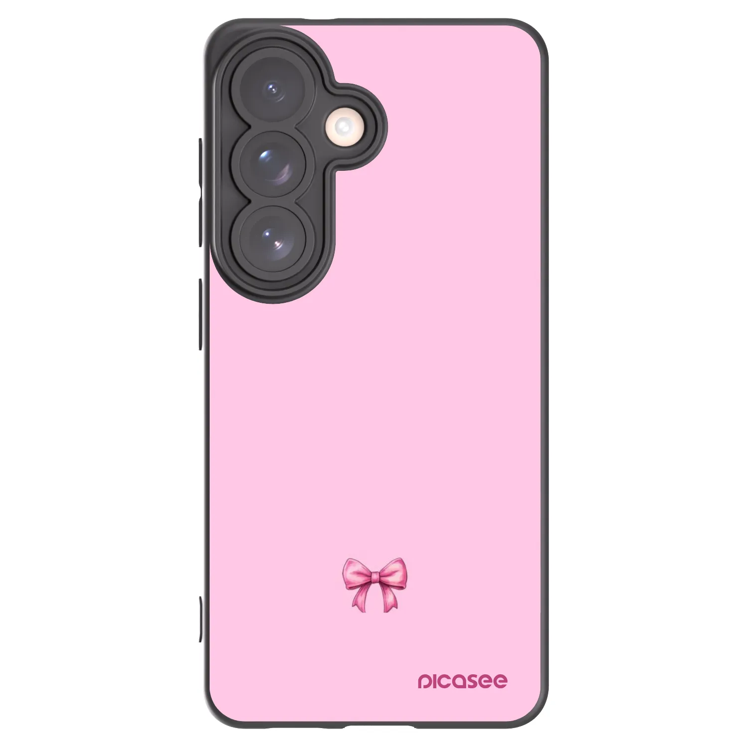 Picasee Μαύρη θήκη σιλικόνης για Samsung Galaxy S26 - Blush bow