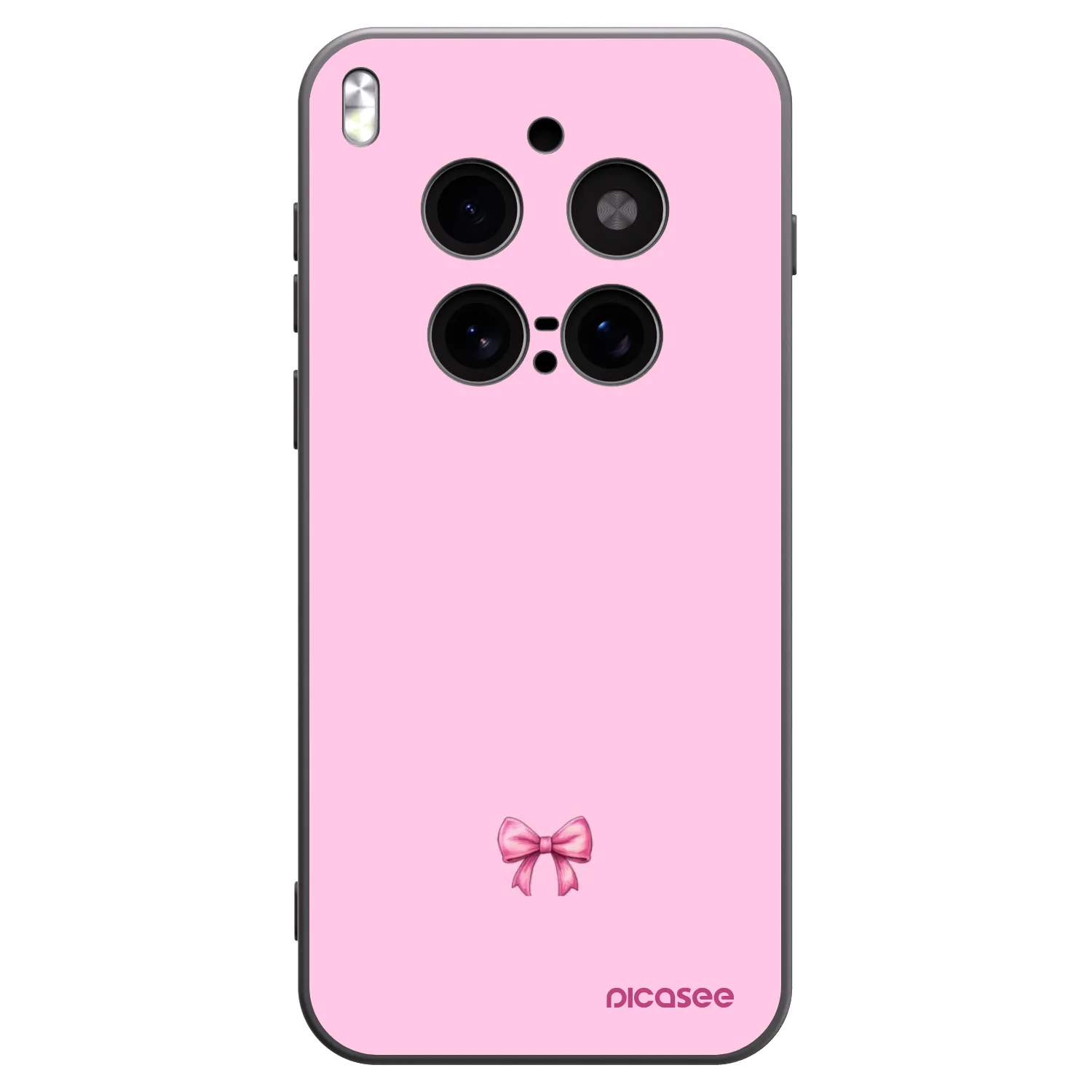 Picasee Μαύρη θήκη σιλικόνης για Vivo X300 Pro - Blush bow