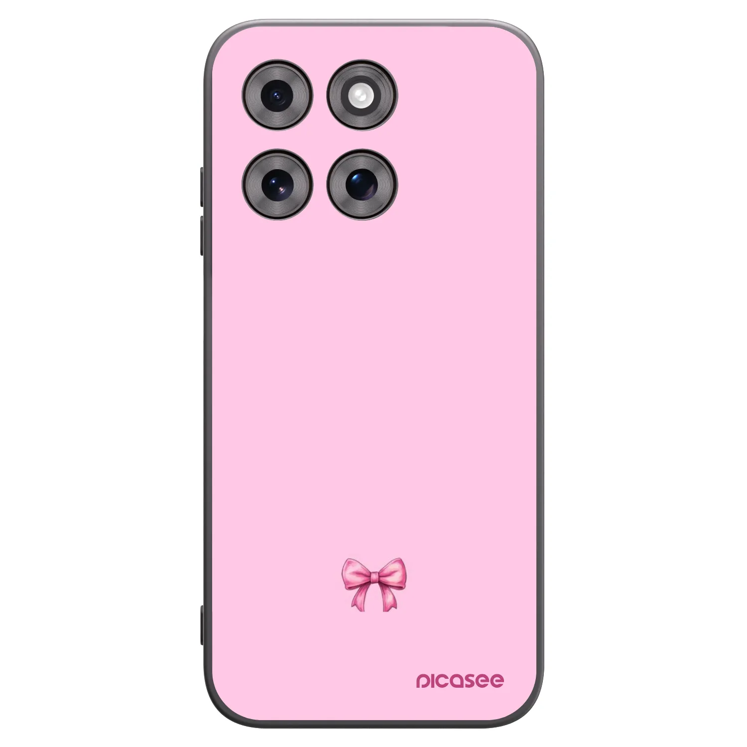 Picasee Μαύρη θήκη σιλικόνης για Motorola Moto G77 - Blush bow