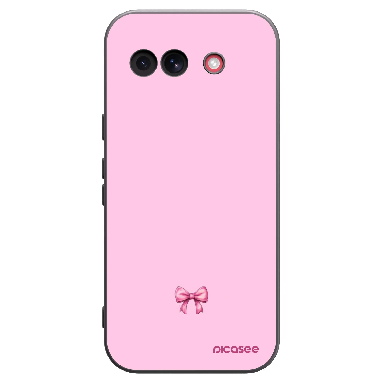 Picasee Μαύρη θήκη σιλικόνης για Google Pixel 10a - Blush bow