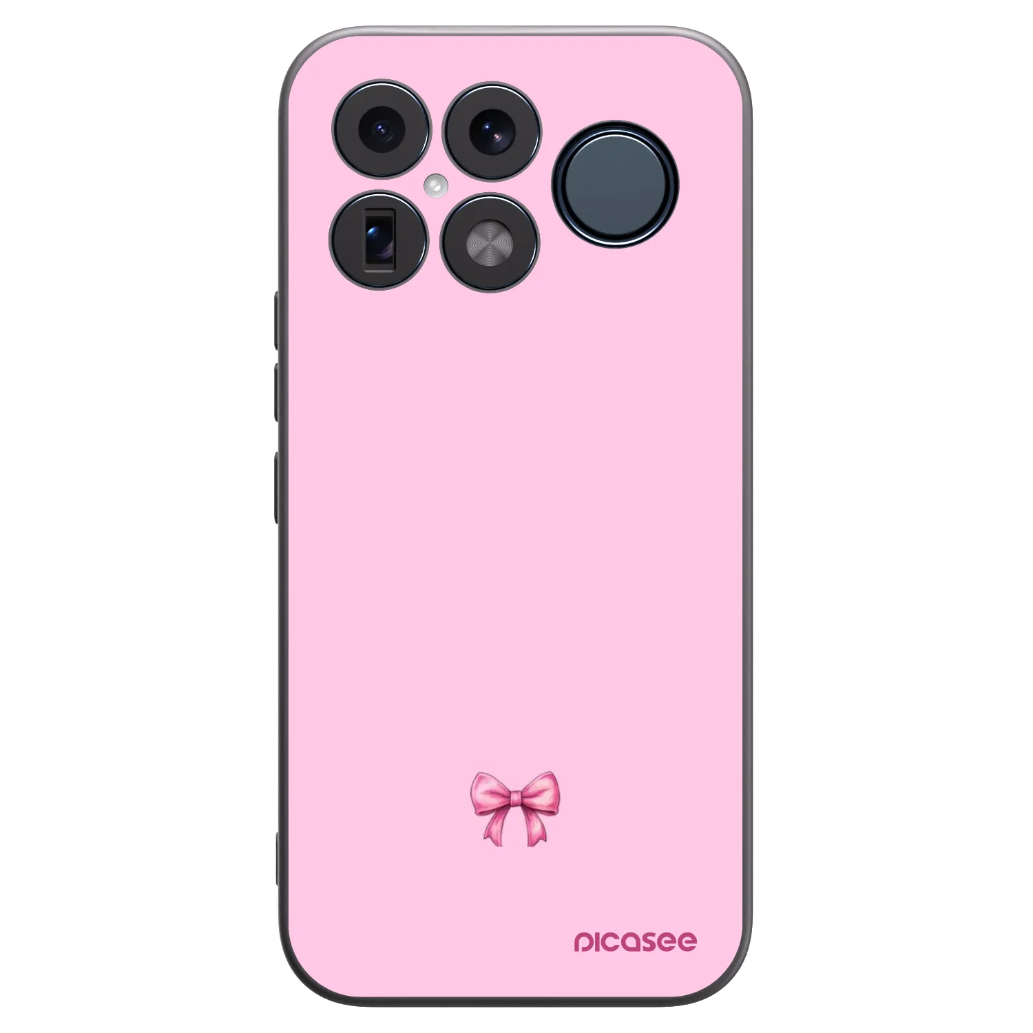 Picasee Μαύρη θήκη σιλικόνης για Xiaomi Poco F8 Ultra - Blush bow