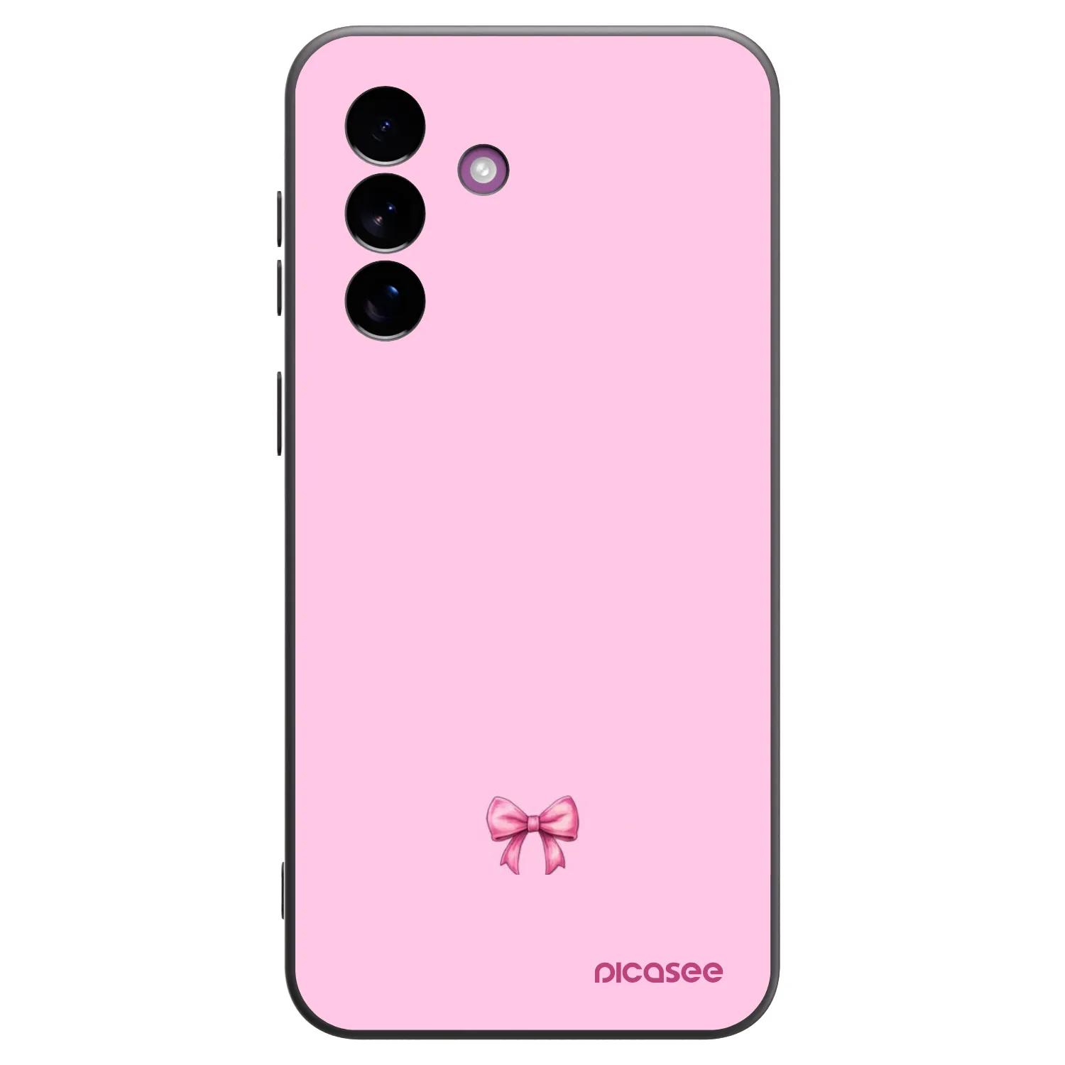 Picasee Μαύρη θήκη σιλικόνης για Samsung Galaxy A37 - Blush bow