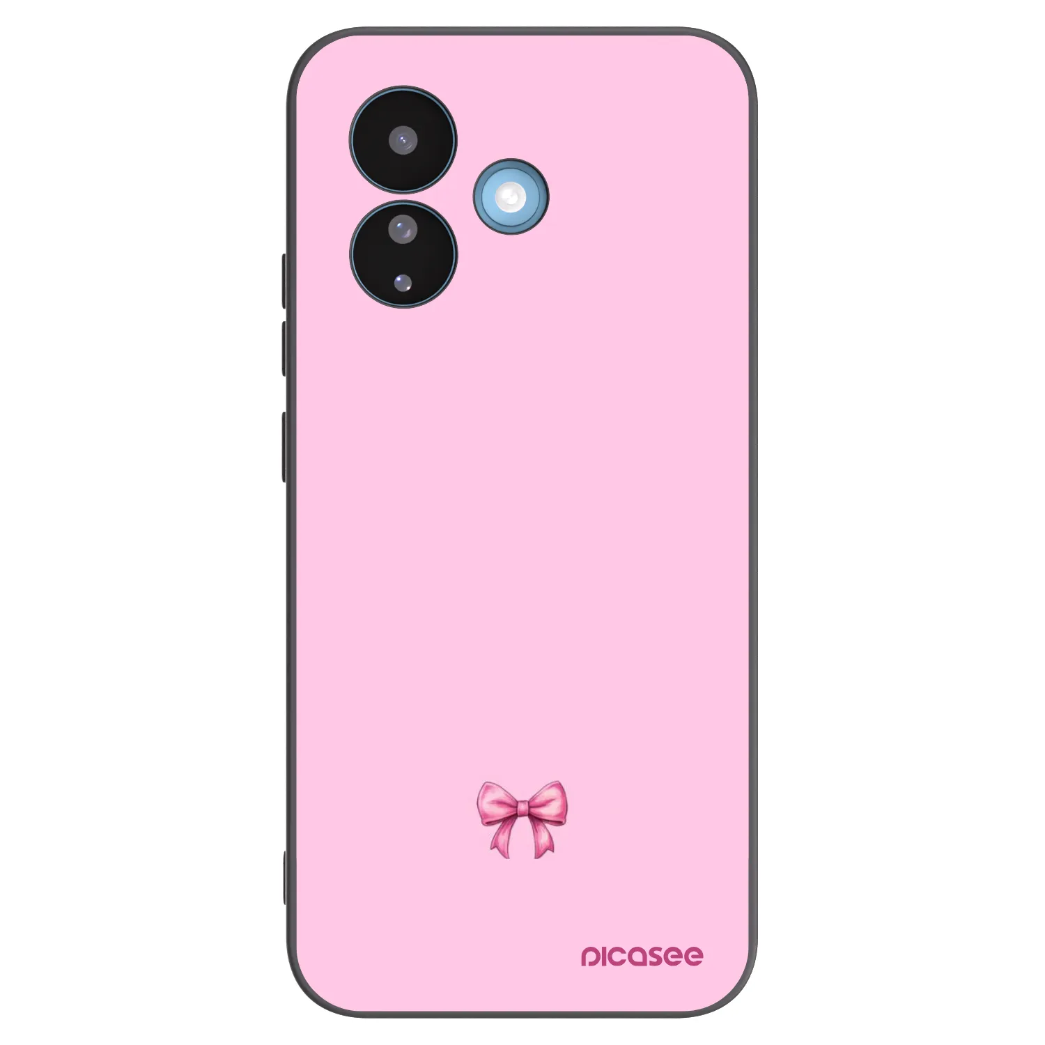 Picasee Μαύρη θήκη σιλικόνης για Xiaomi Redmi Note 17 Pro 5G - Blush bow