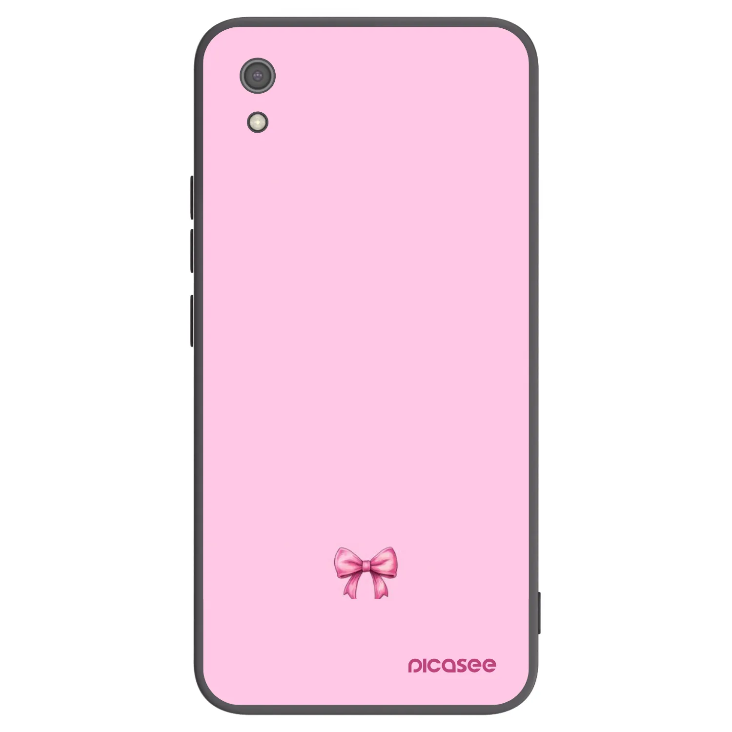 Picasee Μαύρη θήκη σιλικόνης για Xiaomi Redmi 7A - Blush bow
