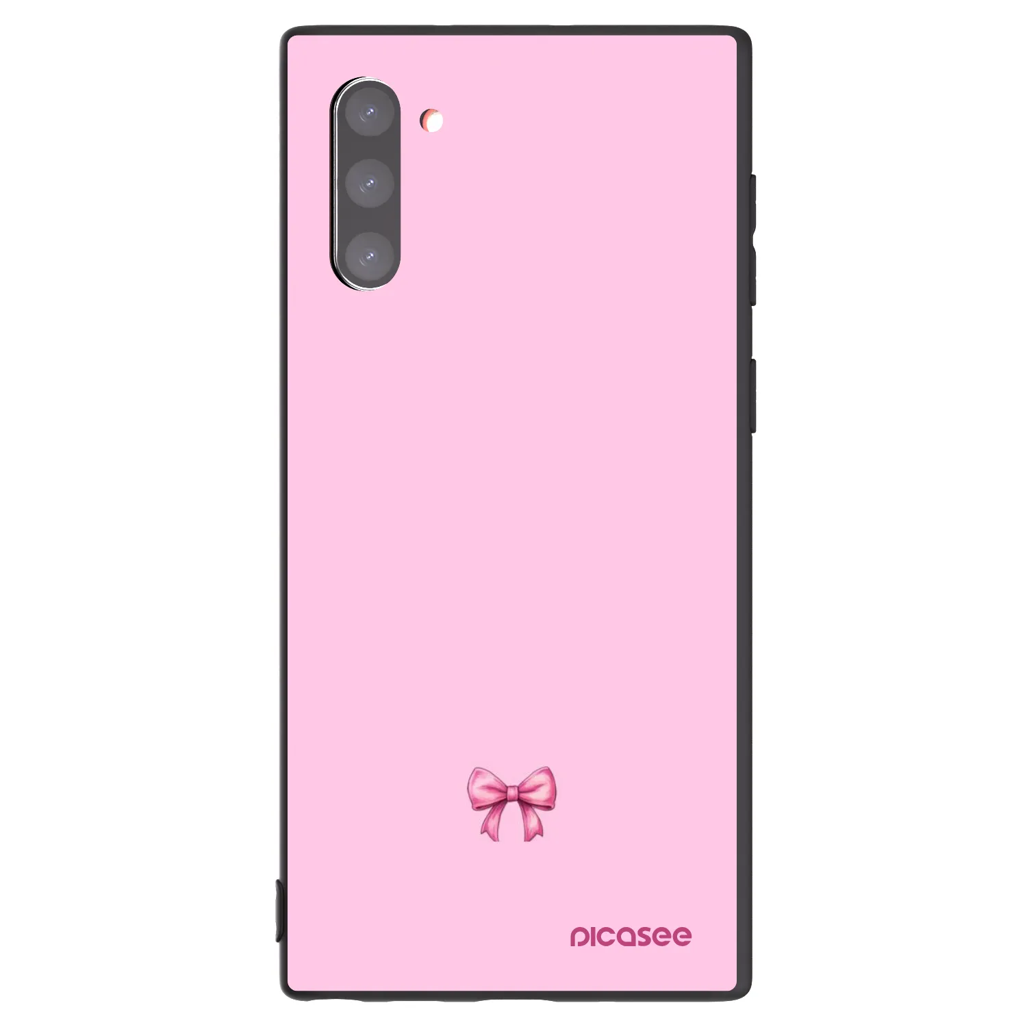 Picasee Μαύρη θήκη σιλικόνης για Samsung Galaxy Note 10 N970F - Blush bow