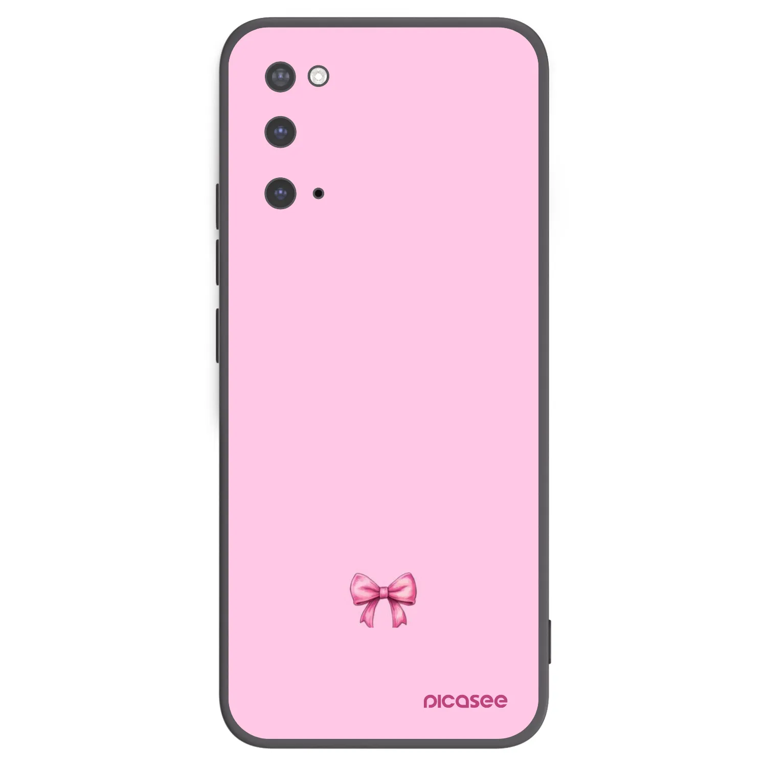 Picasee Μαύρη θήκη σιλικόνης για Samsung Galaxy S20 G980F - Blush bow