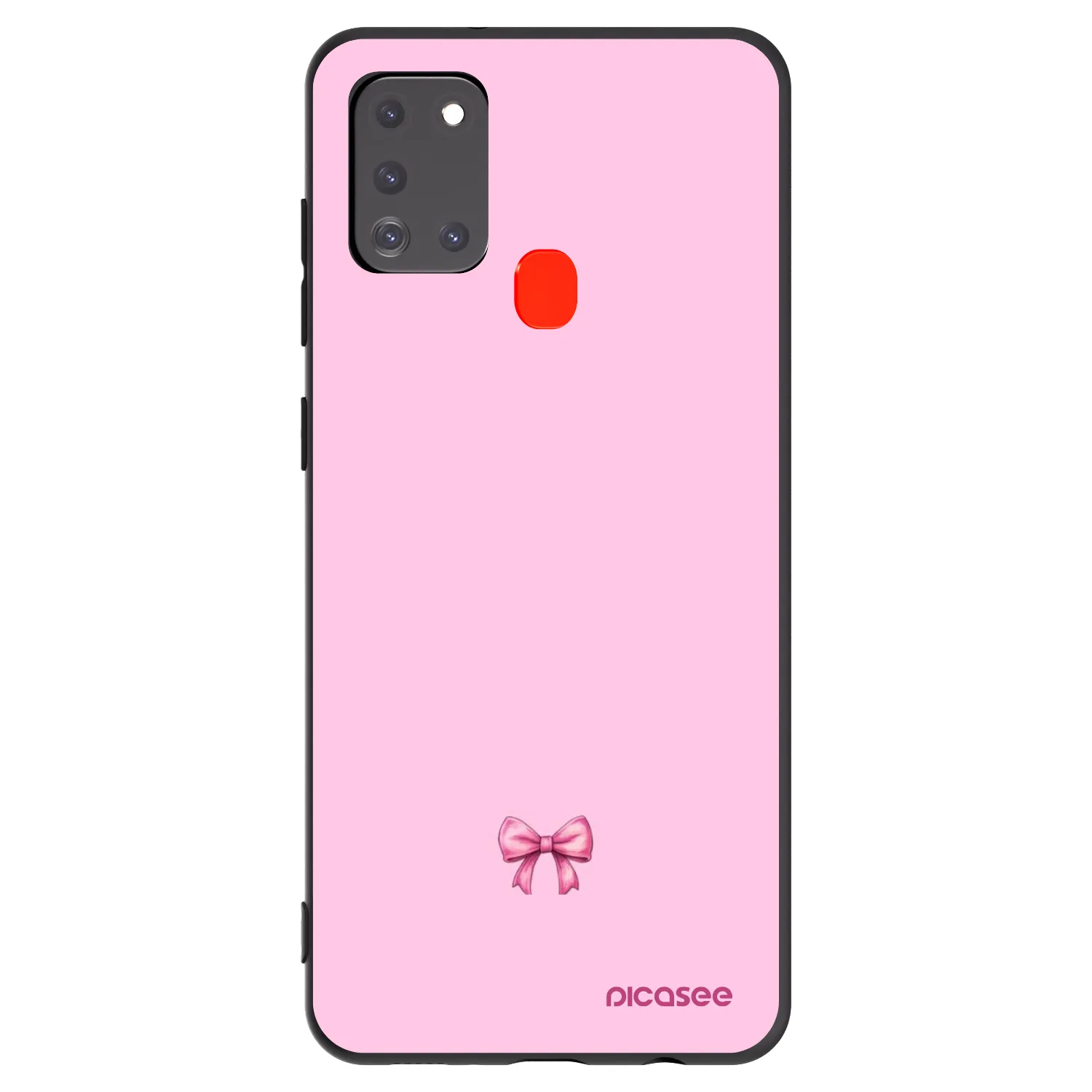 Picasee Μαύρη θήκη σιλικόνης για Samsung Galaxy A21s - Blush bow
