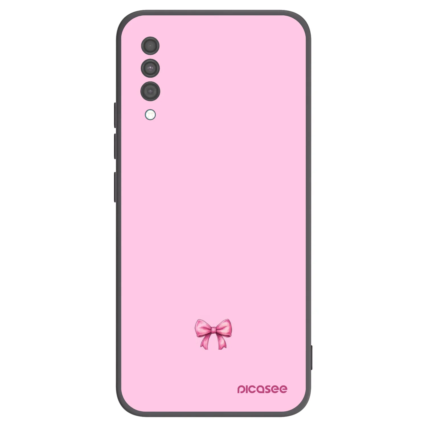 Picasee Μαύρη θήκη σιλικόνης για Samsung Galaxy A30s A307F - Blush bow