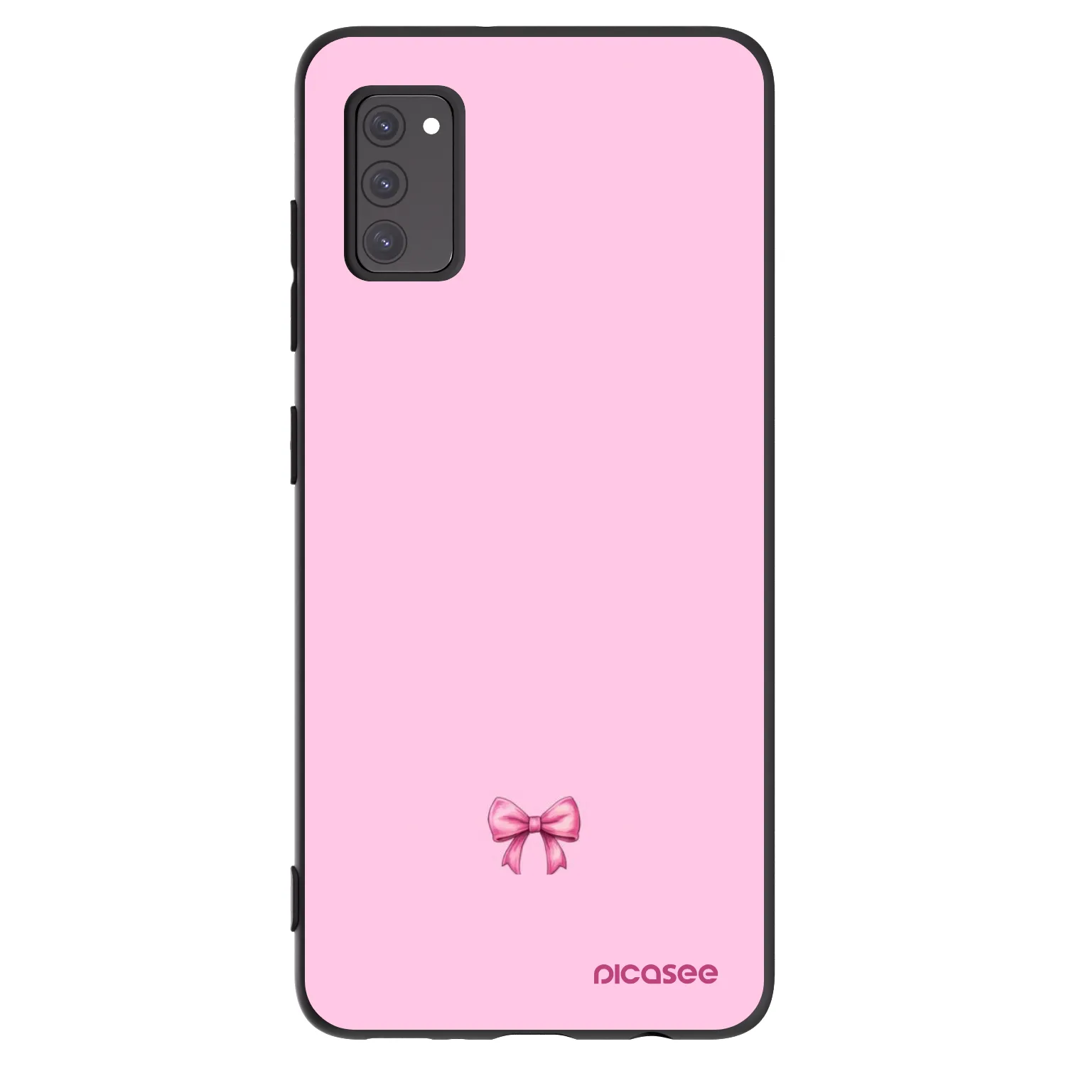 Picasee Μαύρη θήκη σιλικόνης για Samsung Galaxy A41 A415F - Blush bow