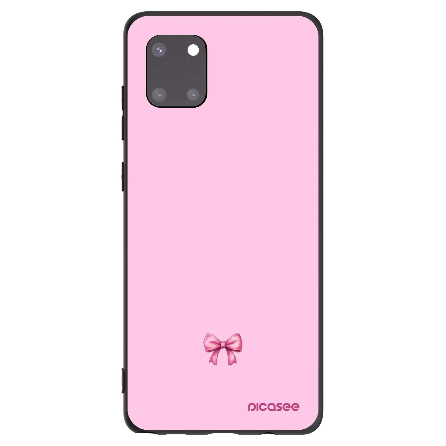 Picasee Μαύρη θήκη σιλικόνης για Samsung Galaxy Note 10 Lite N770F - Blush bow