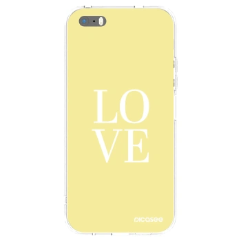 Picasee διαφανής θήκη σιλικόνης Apple iPhone 5/5S/SE - Love