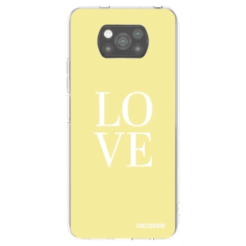 Picasee Μαύρη θήκη σιλικόνης για Xiaomi Poco X3 - Love